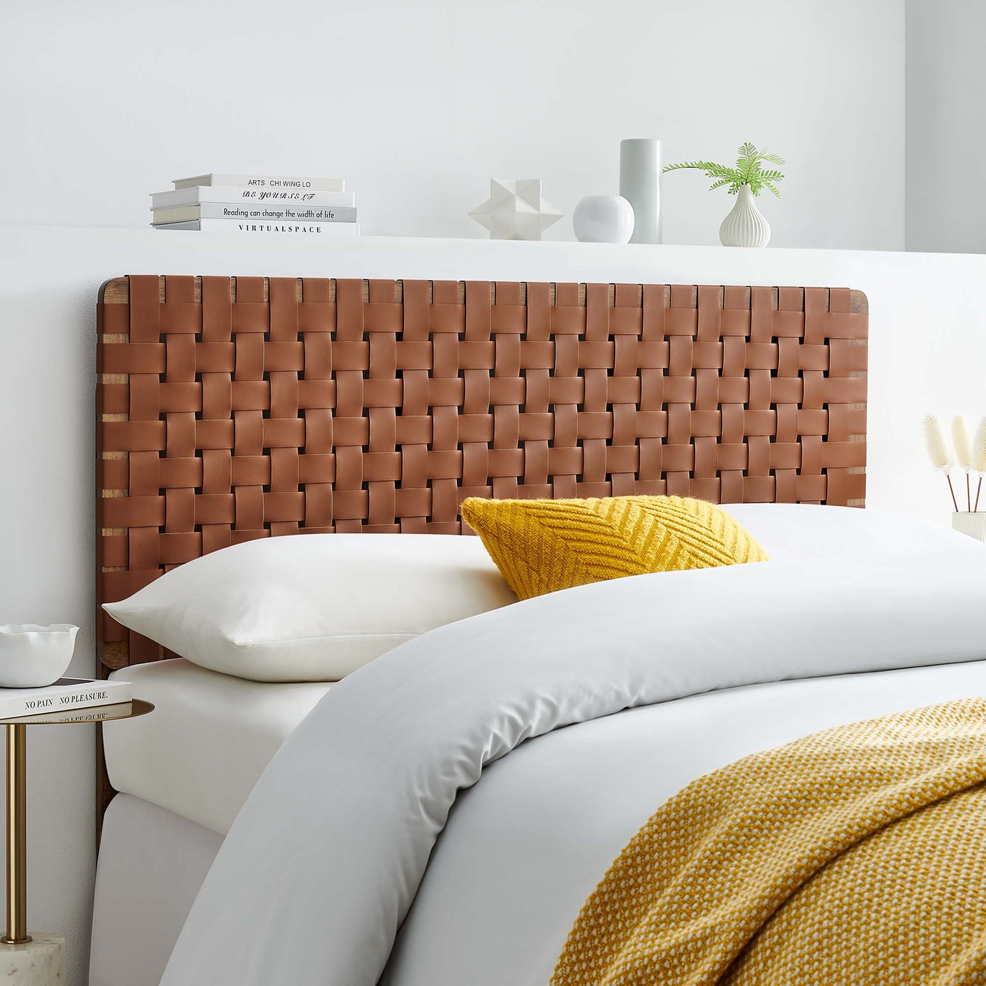 Sparta Weave Vegan Leather Full Headboard by Modway - Best Buy Furniture