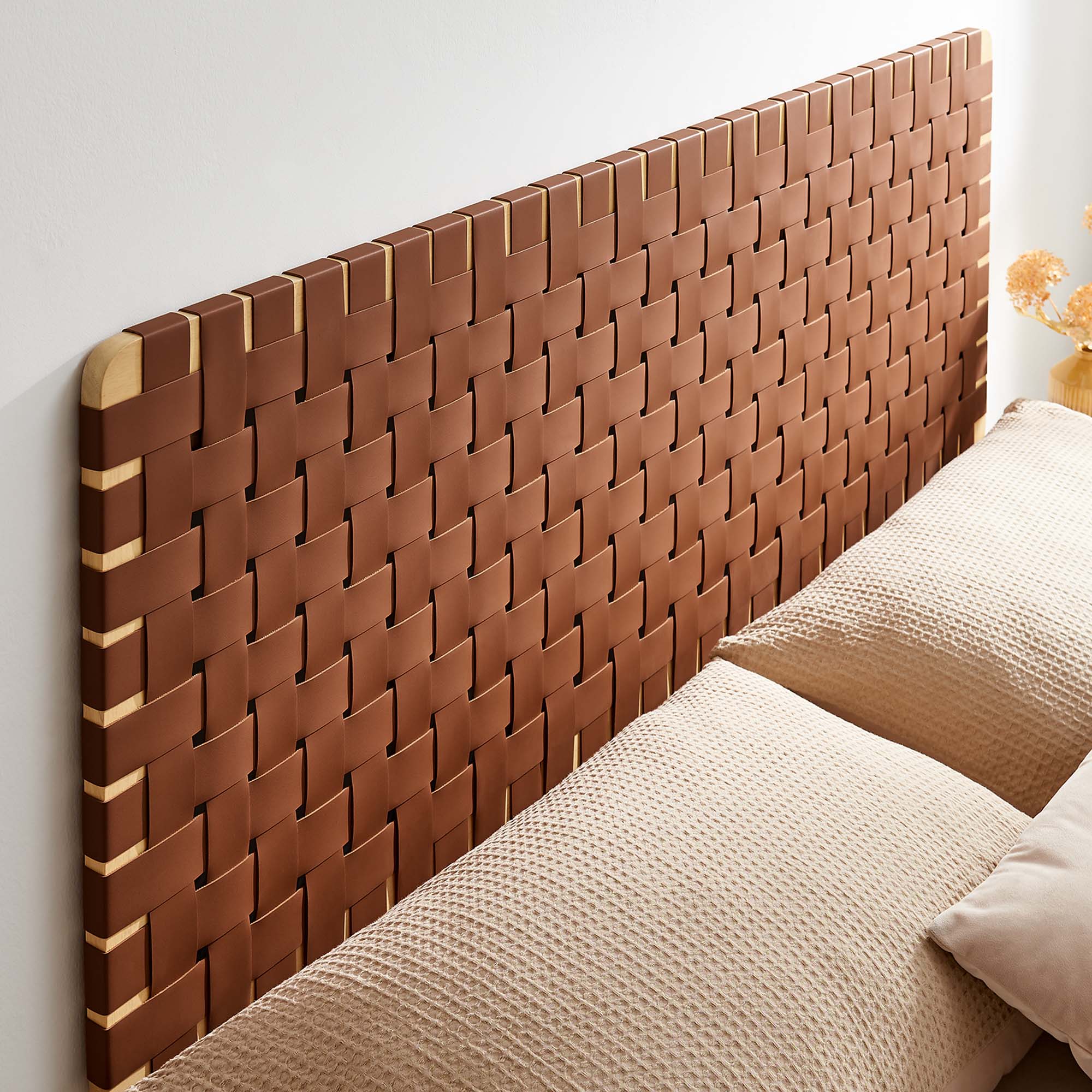 Sparta Weave Wall-Mount Vegan Leather Queen Headboard by Modway - Best Buy Furniture