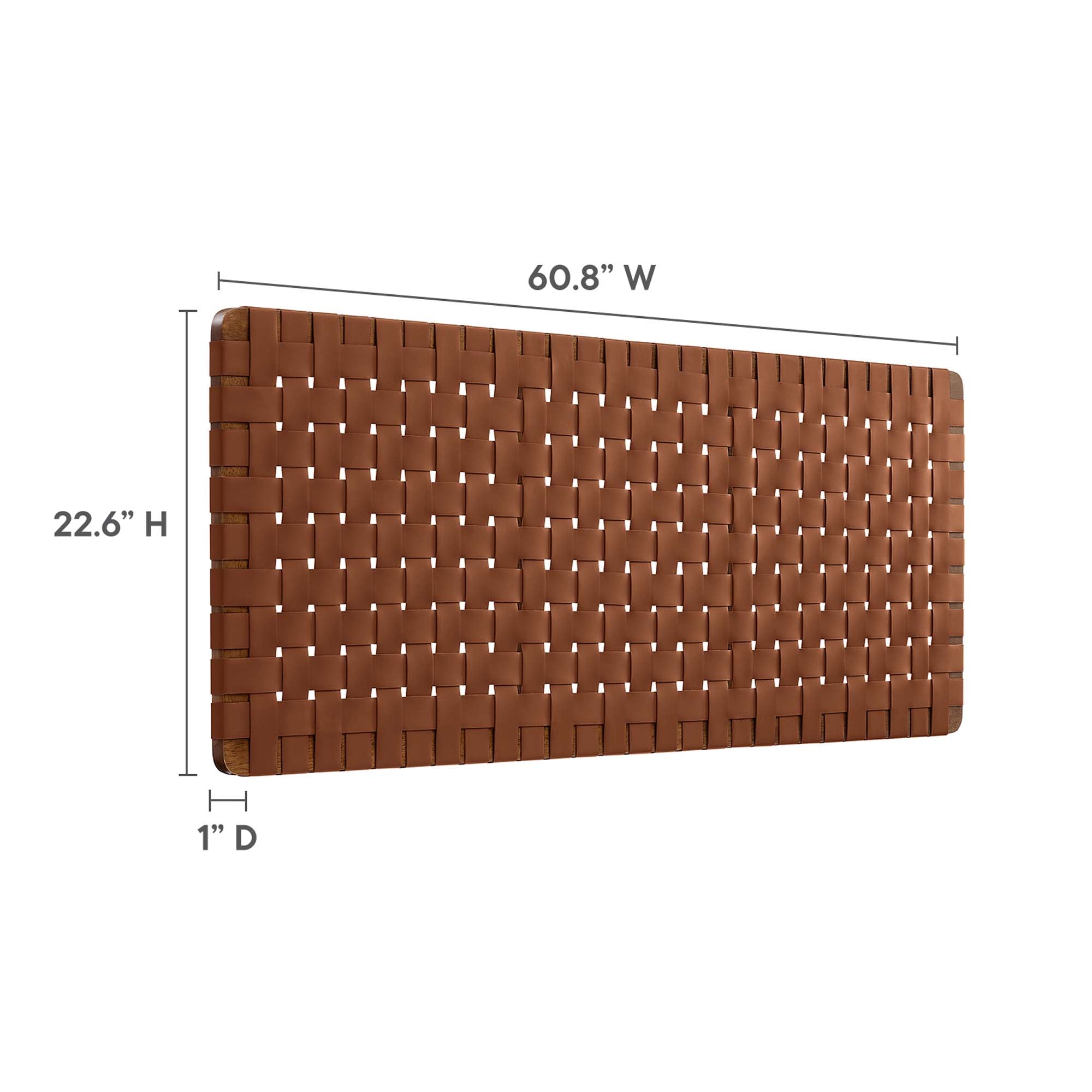 Sparta Weave Wall-Mount Vegan Leather Queen Headboard by Modway - Best Buy Furniture
