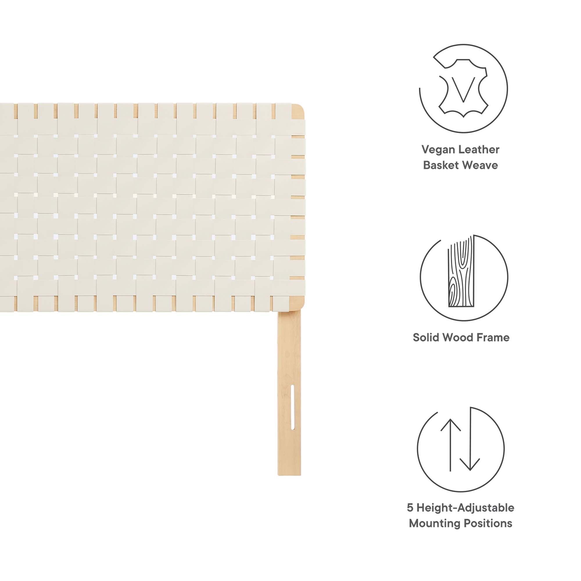 Sparta Weave Vegan Leather Queen Headboard by Modway - Best Buy Furniture
