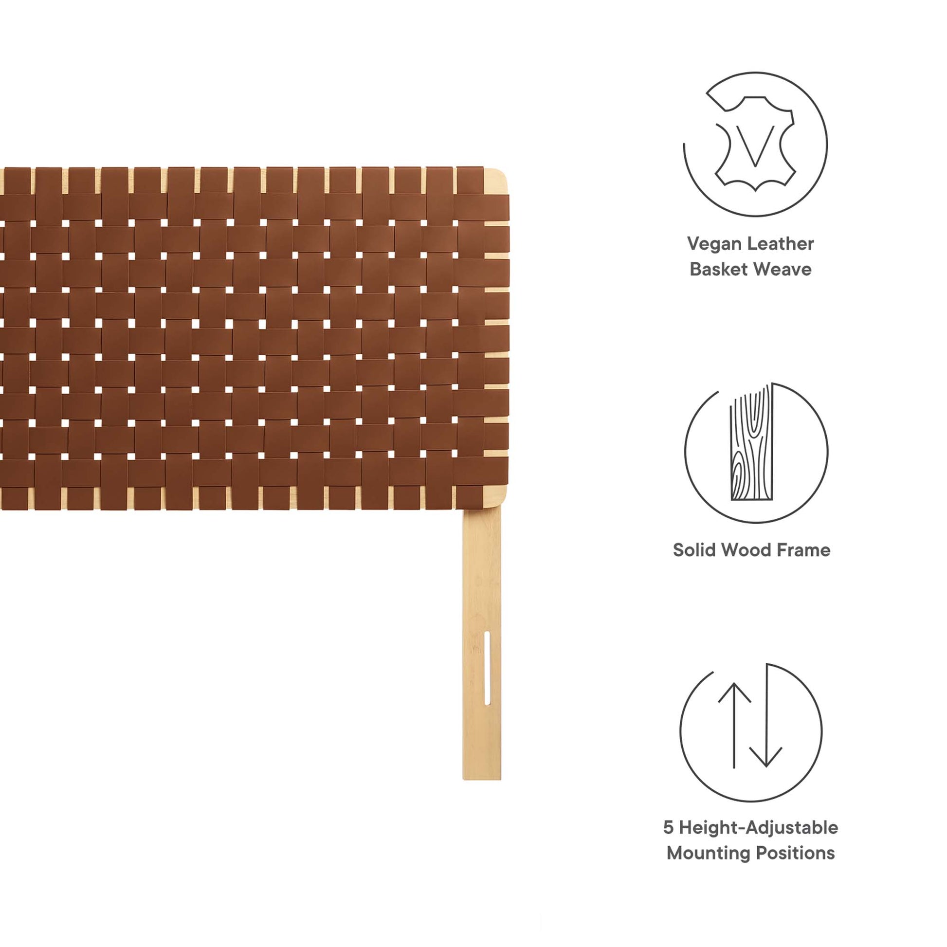 Sparta Weave Vegan Leather Queen Headboard by Modway - Best Buy Furniture