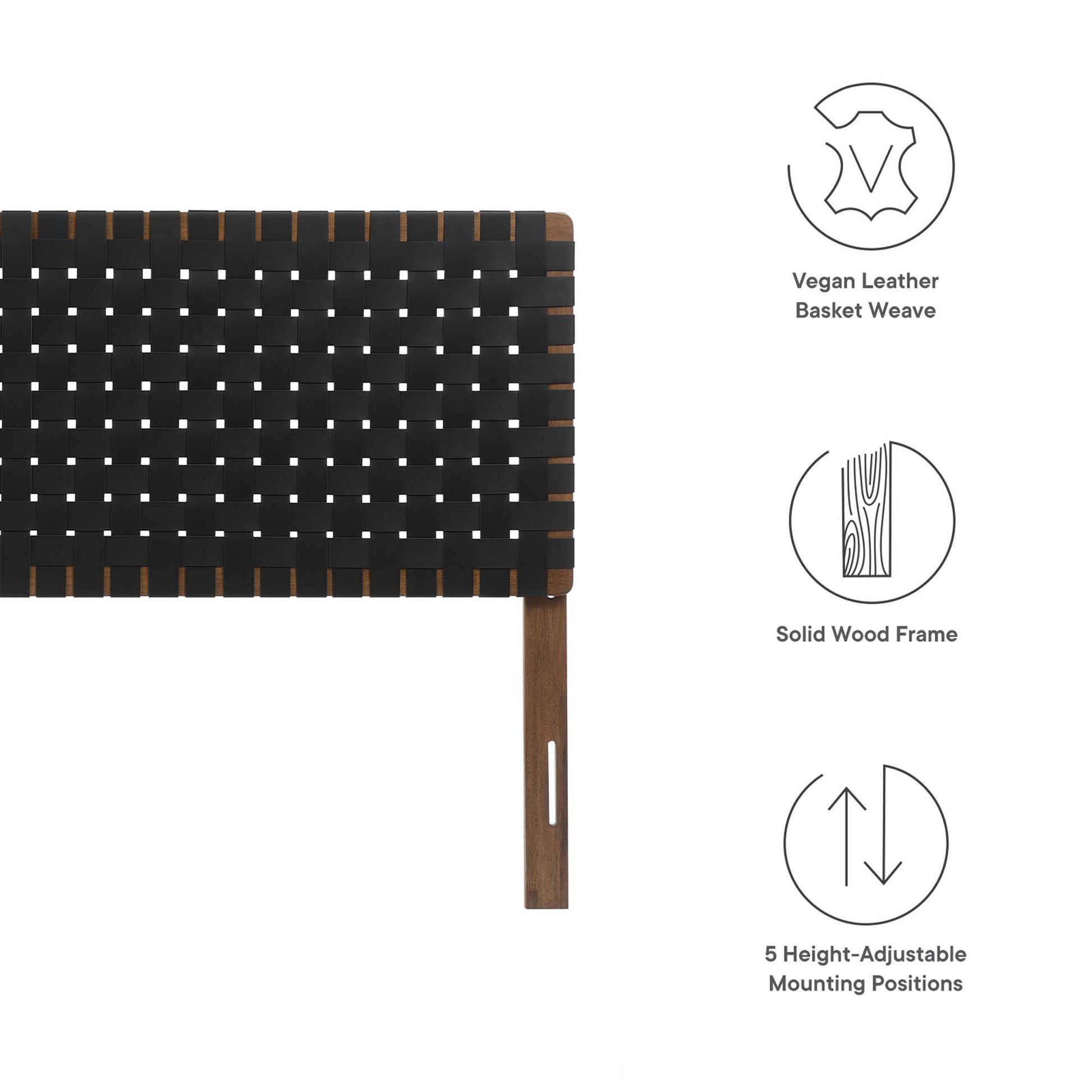 Sparta Weave Vegan Leather Queen Headboard by Modway - Best Buy Furniture