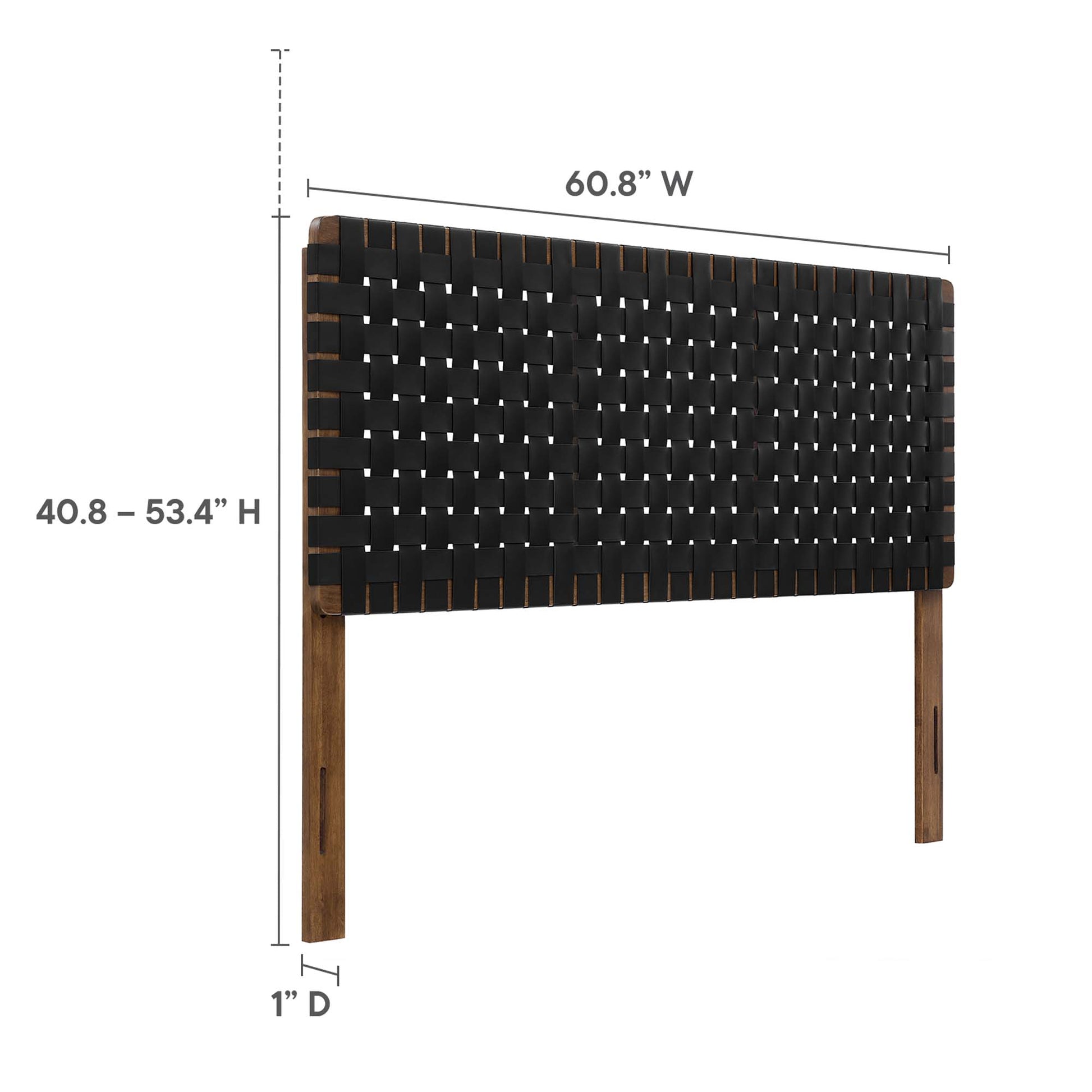 Sparta Weave Vegan Leather Queen Headboard by Modway - Best Buy Furniture