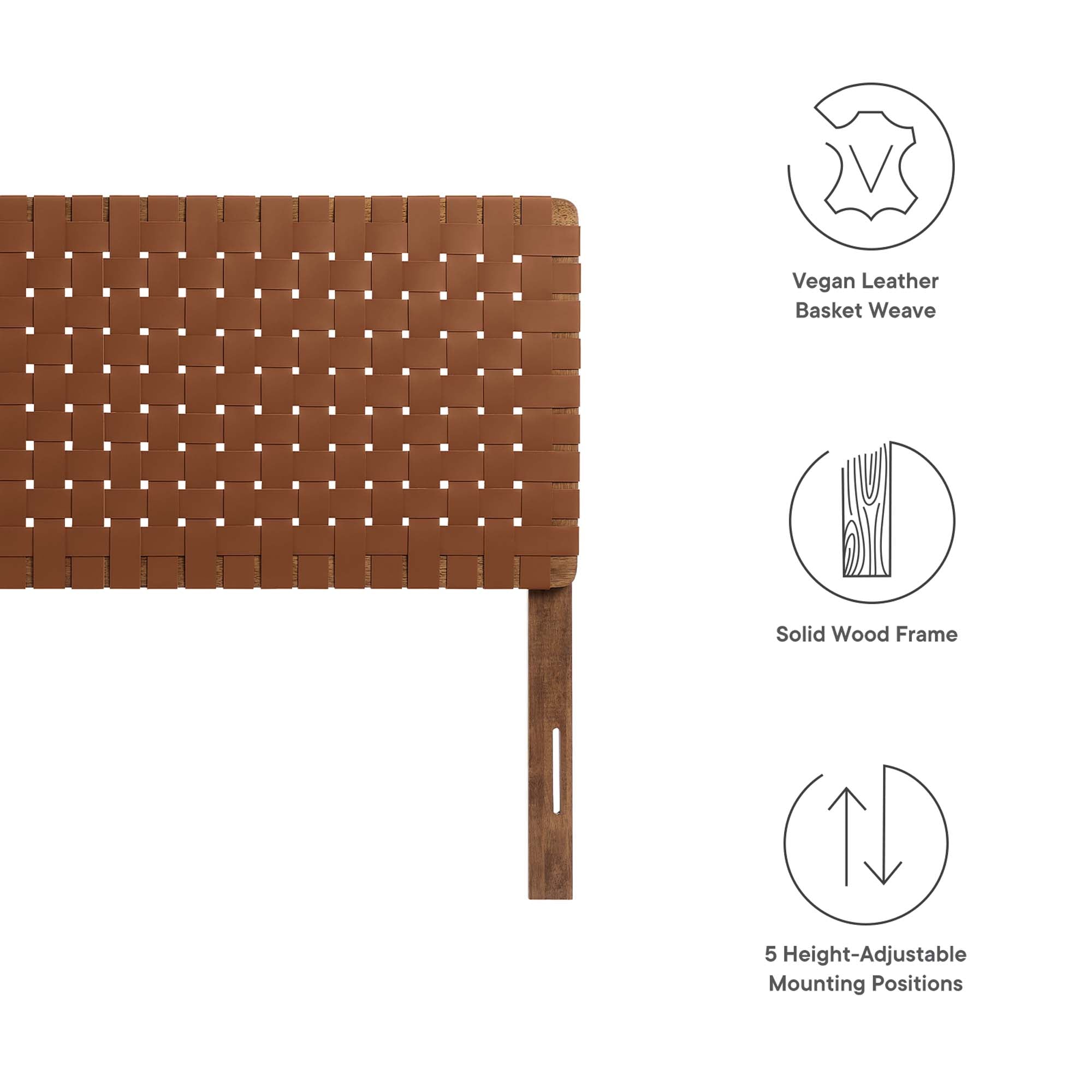 Sparta Weave Vegan Leather Queen Headboard by Modway - Best Buy Furniture