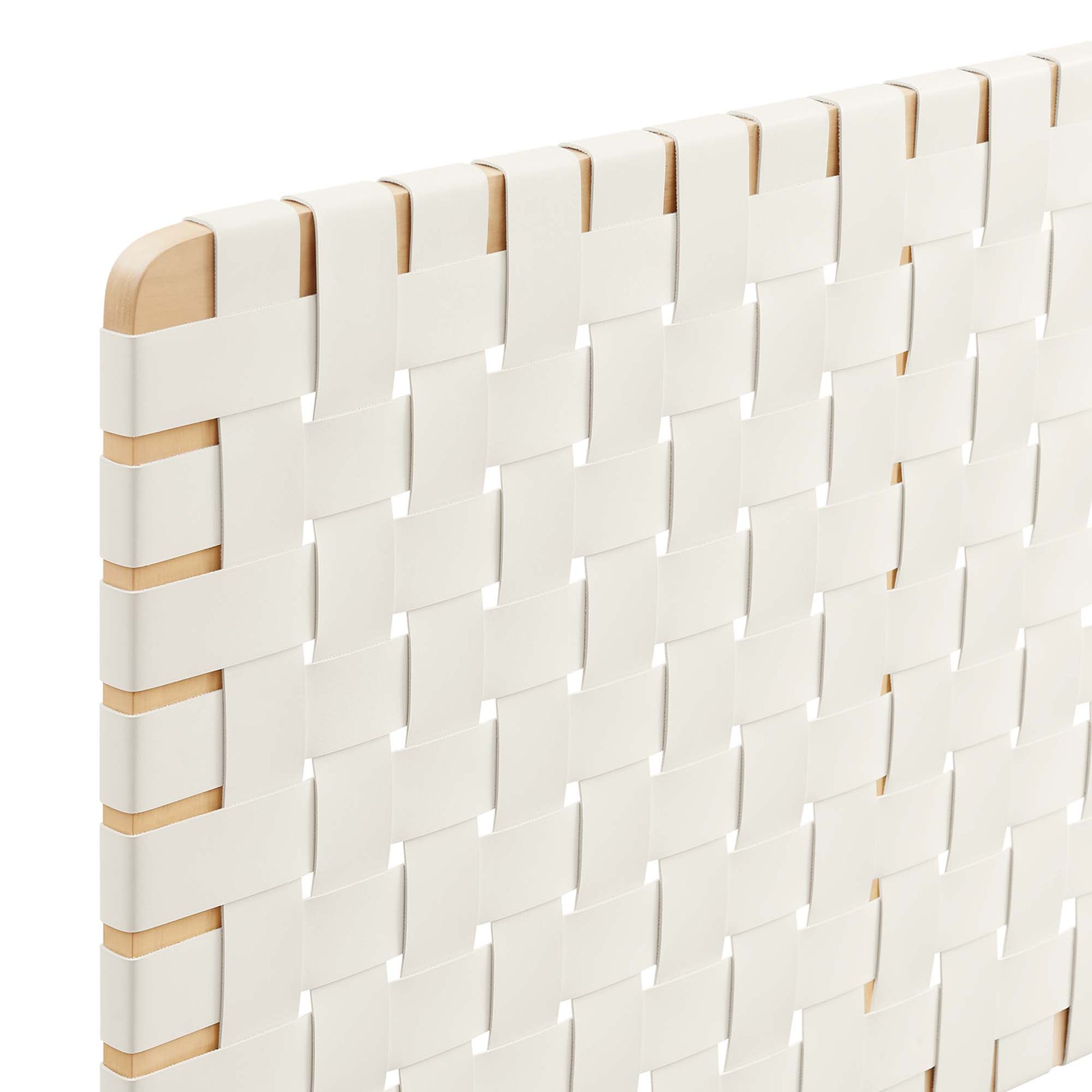 Sparta Weave Wall-Mount Vegan Leather King Headboard by Modway - Best Buy Furniture