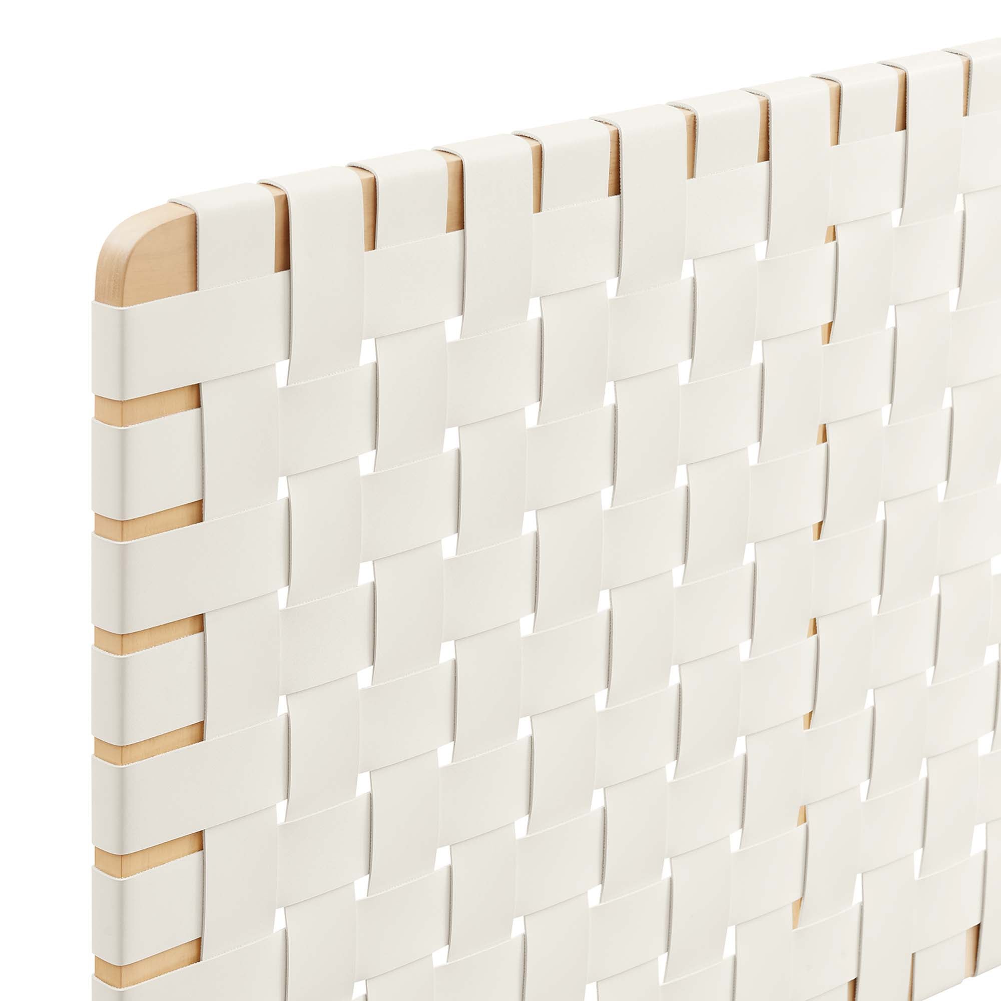 Sparta Weave Wall-Mount Vegan Leather King Headboard by Modway - Best Buy Furniture