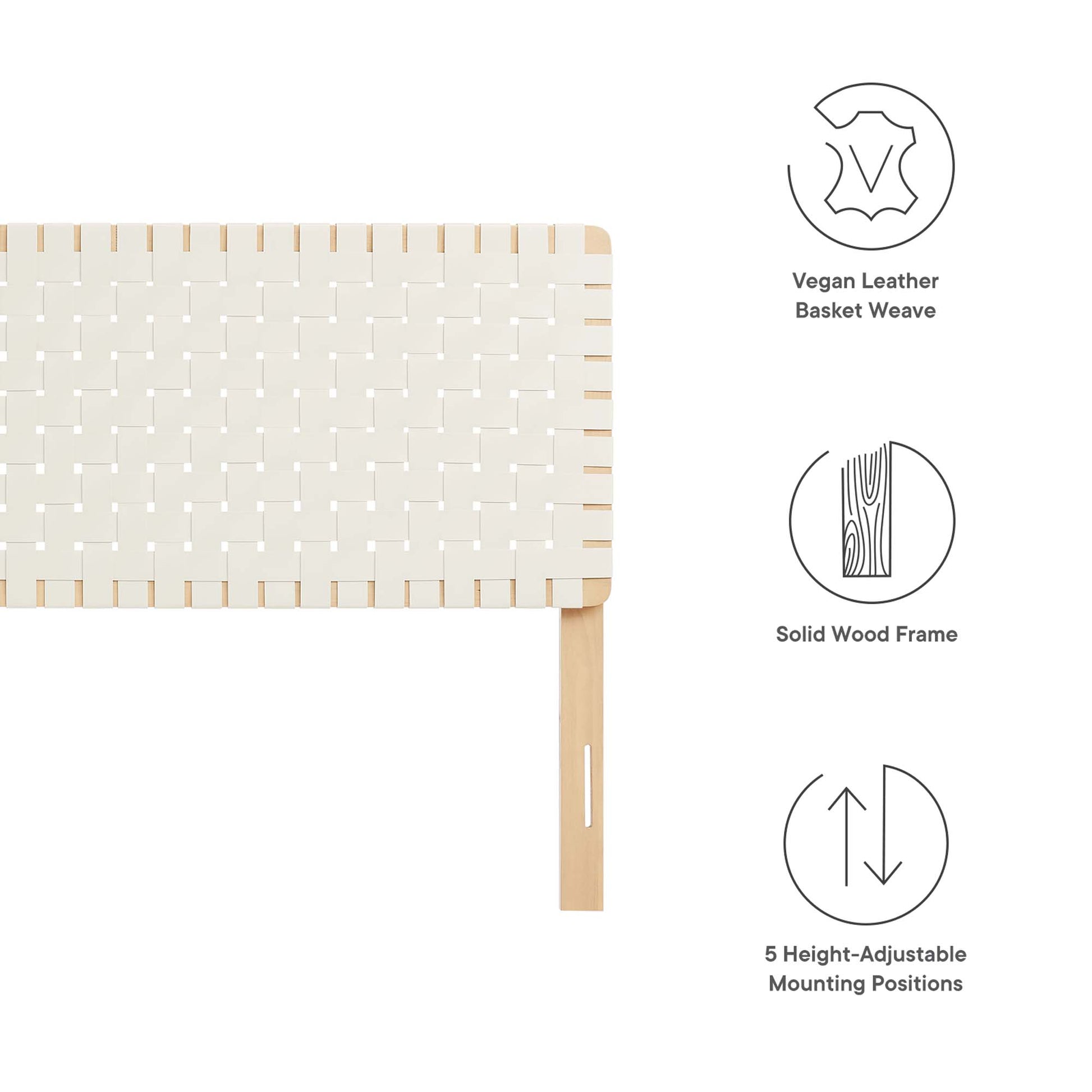 Sparta Weave Vegan Leather King Headboard by Modway - Best Buy Furniture