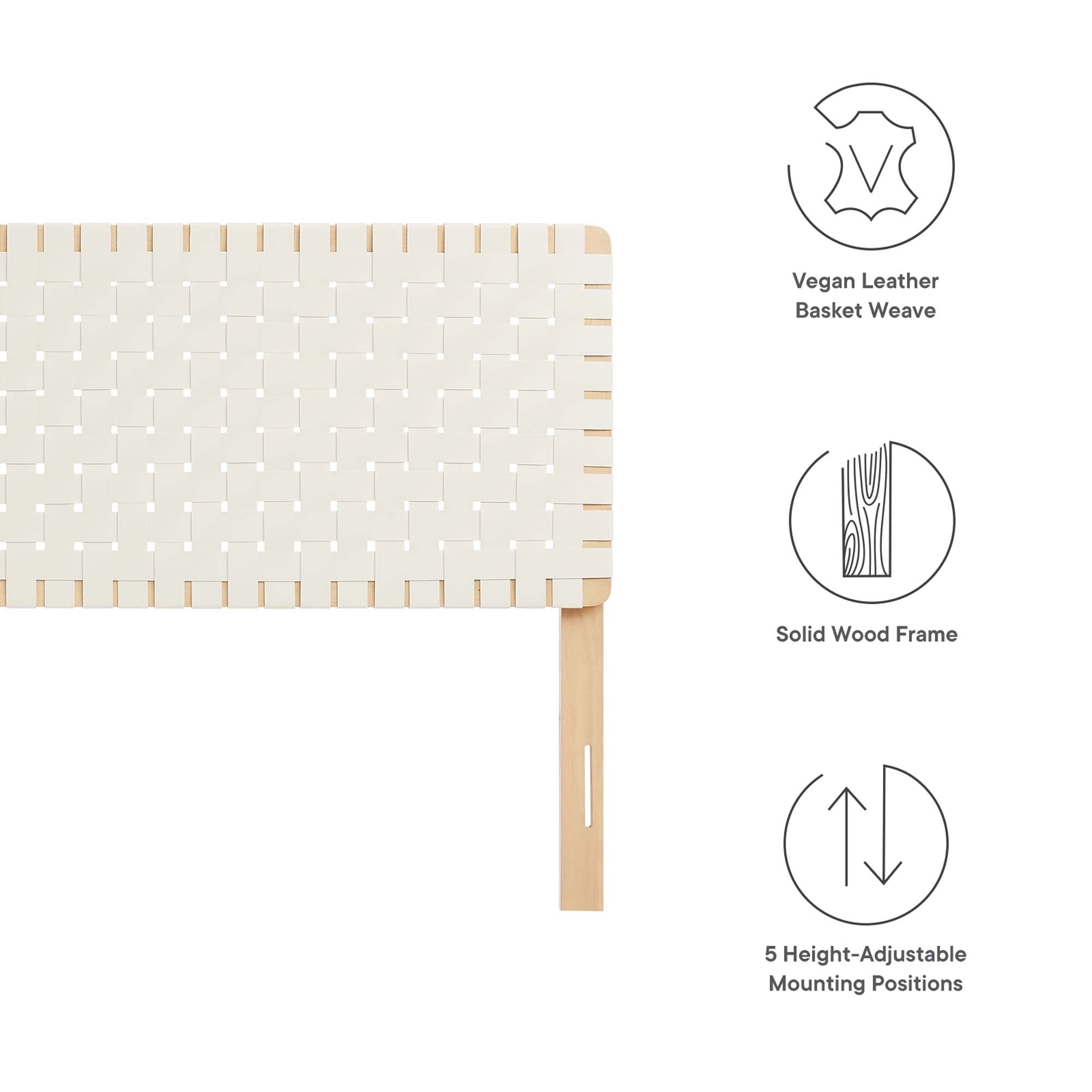Sparta Weave Vegan Leather King Headboard by Modway - Best Buy Furniture