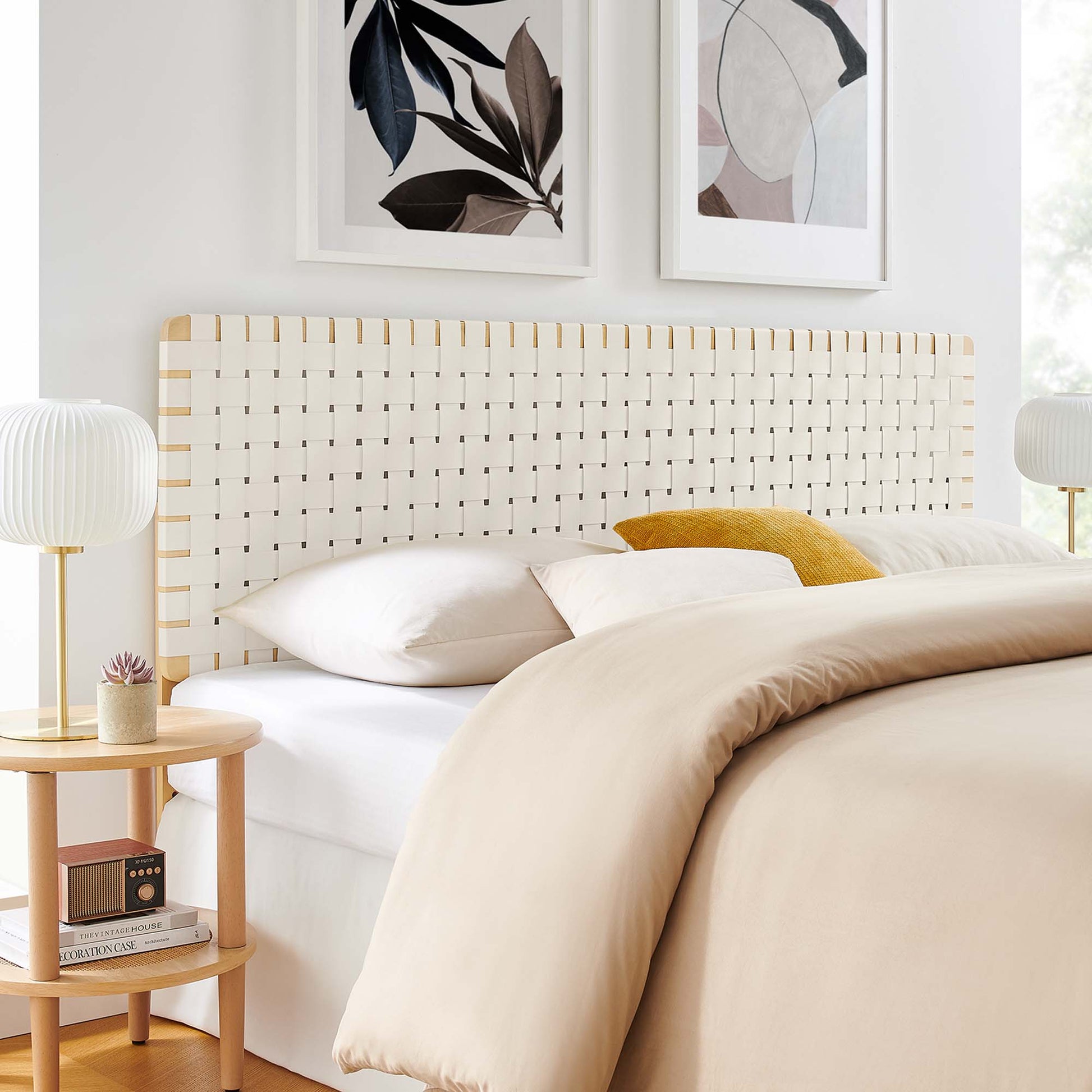 Sparta Weave Vegan Leather King Headboard by Modway - Best Buy Furniture