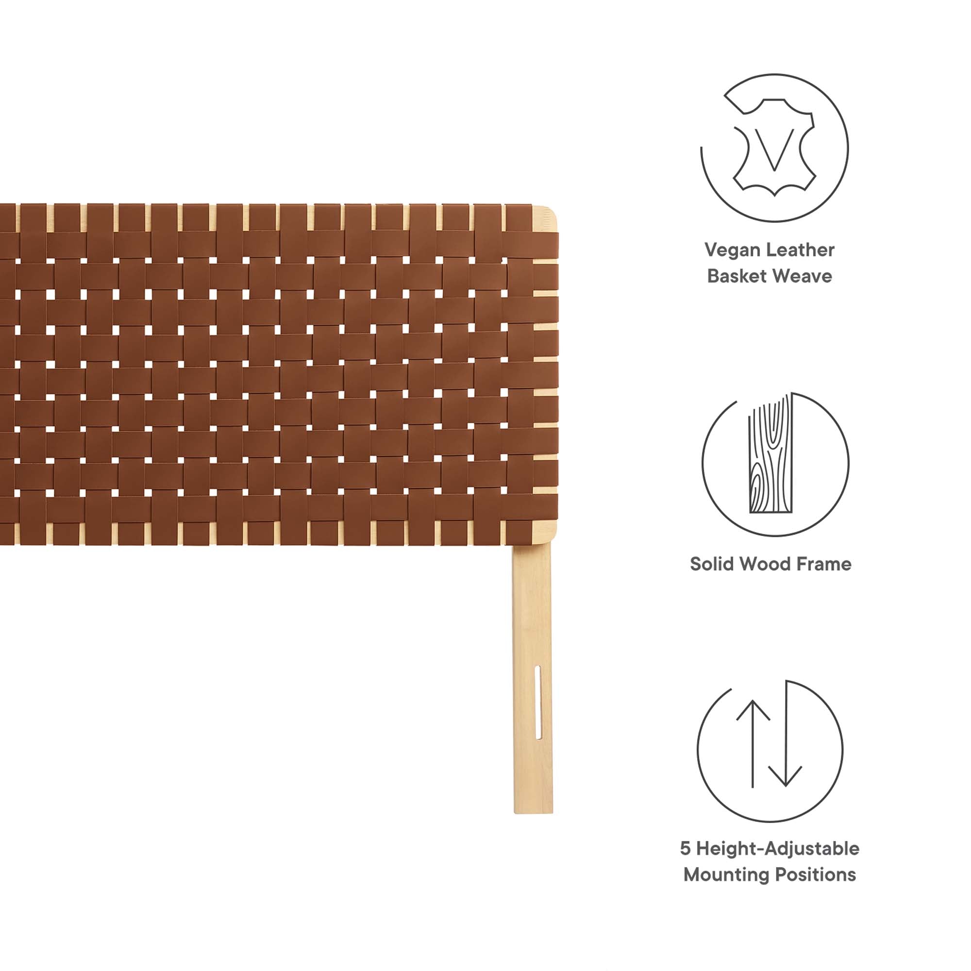 Sparta Weave Vegan Leather King Headboard by Modway - Best Buy Furniture