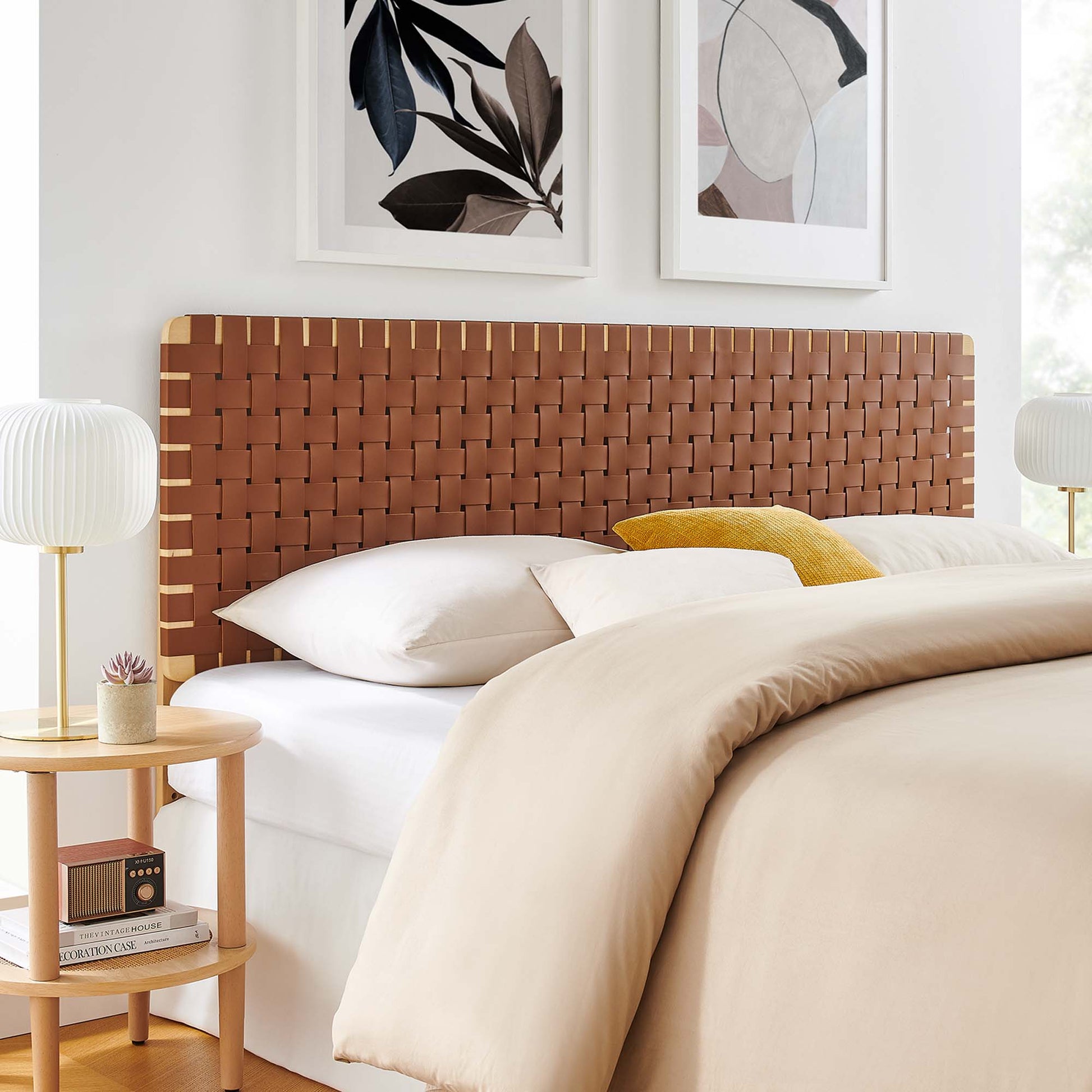 Sparta Weave Vegan Leather King Headboard by Modway - Best Buy Furniture