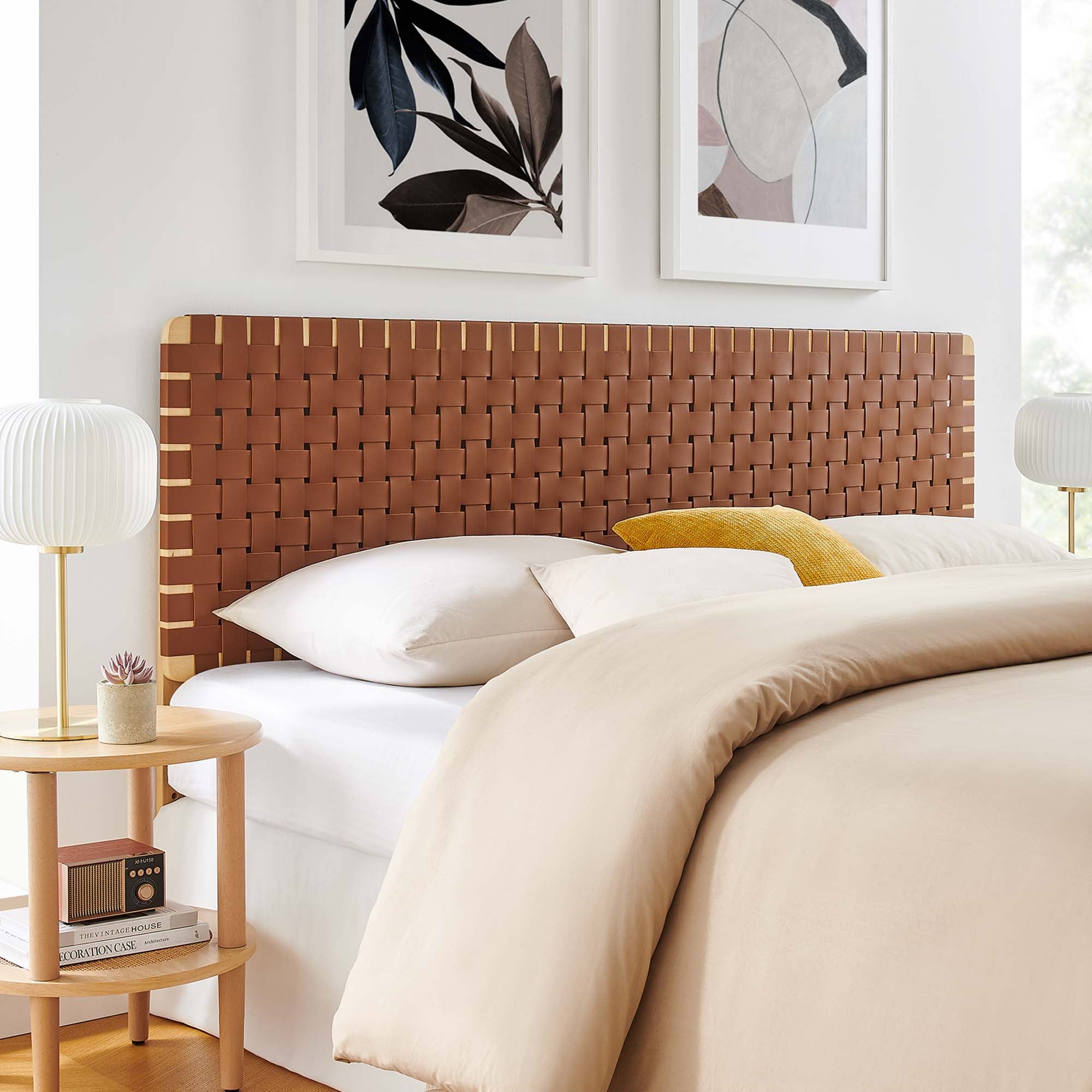 Sparta Weave Vegan Leather King Headboard by Modway - Best Buy Furniture