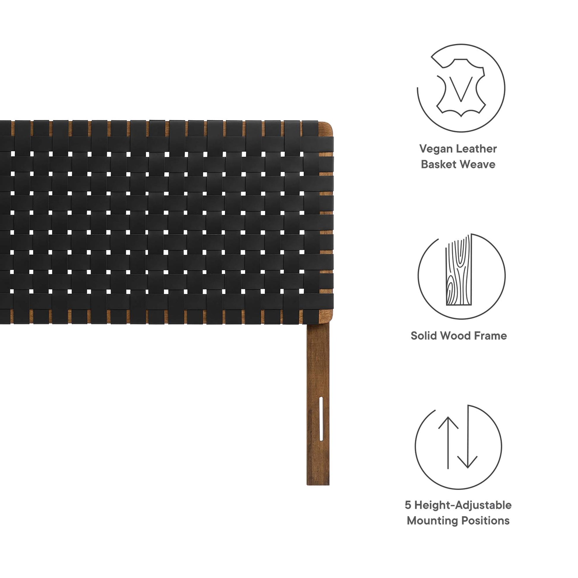 Sparta Weave Vegan Leather King Headboard by Modway - Best Buy Furniture