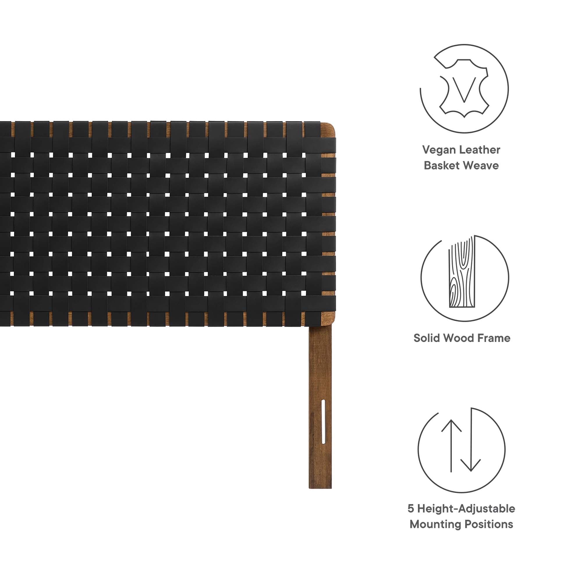 Sparta Weave Vegan Leather King Headboard by Modway - Best Buy Furniture