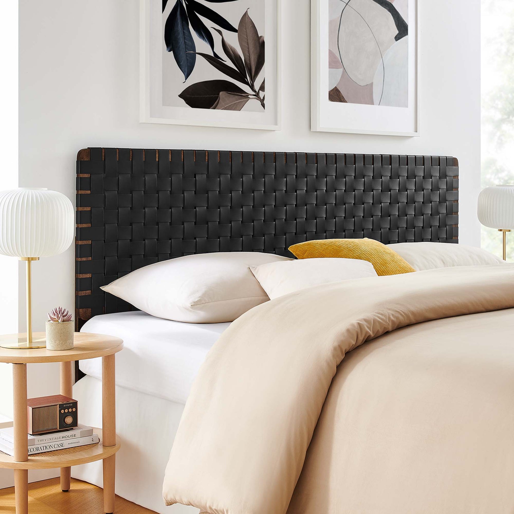 Sparta Weave Vegan Leather King Headboard by Modway - Best Buy Furniture
