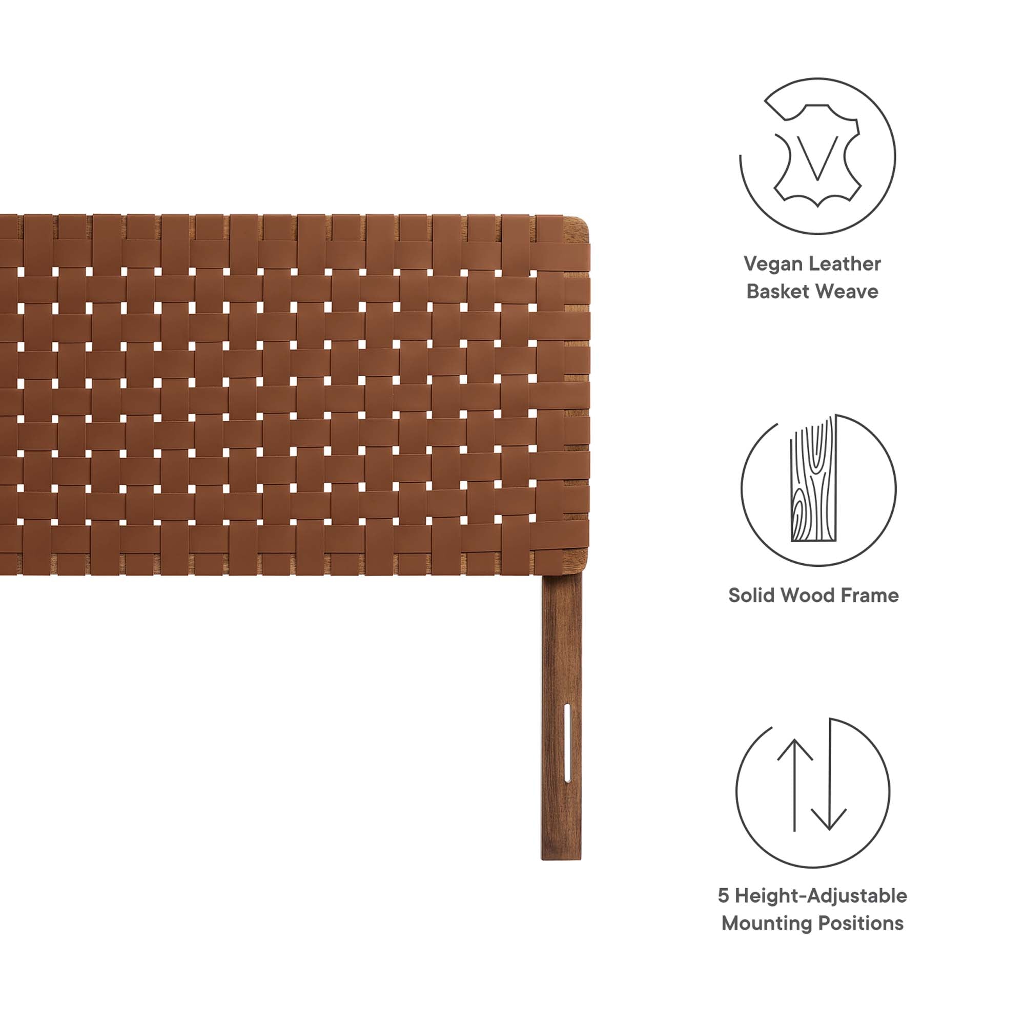 Sparta Weave Vegan Leather King Headboard by Modway - Best Buy Furniture