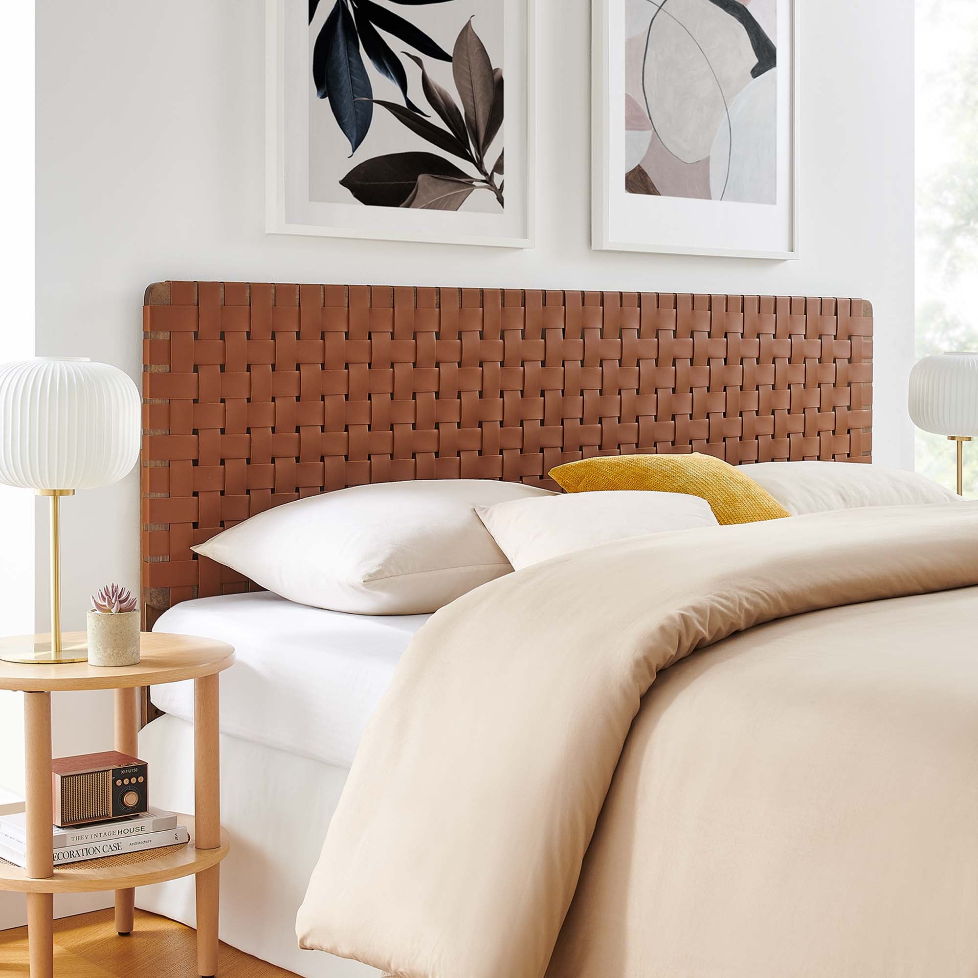 Sparta Weave Vegan Leather King Headboard by Modway - Best Buy Furniture