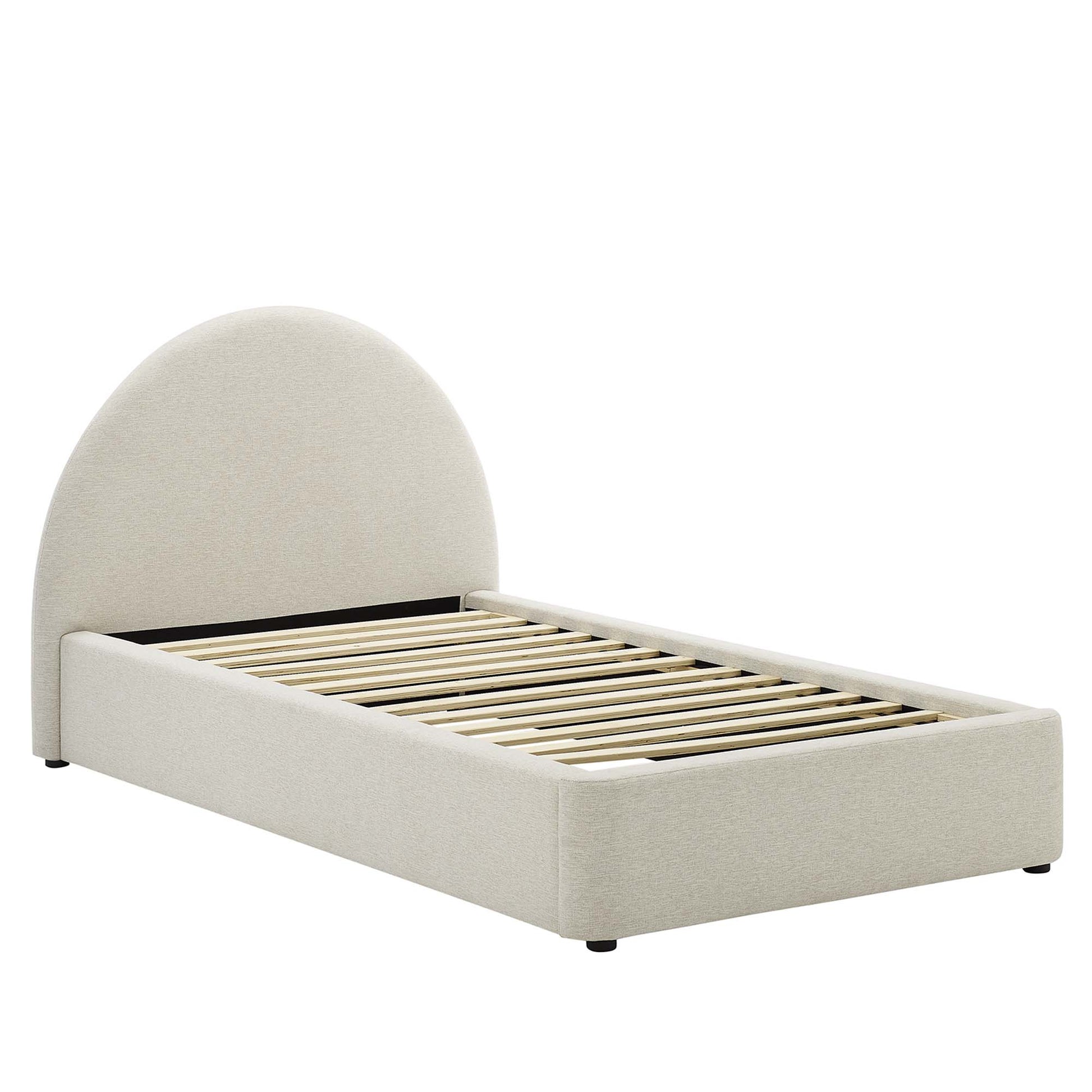 Resort Upholstered Fabric Arched Round Twin Platform Bed by Modway - Best Buy Furniture