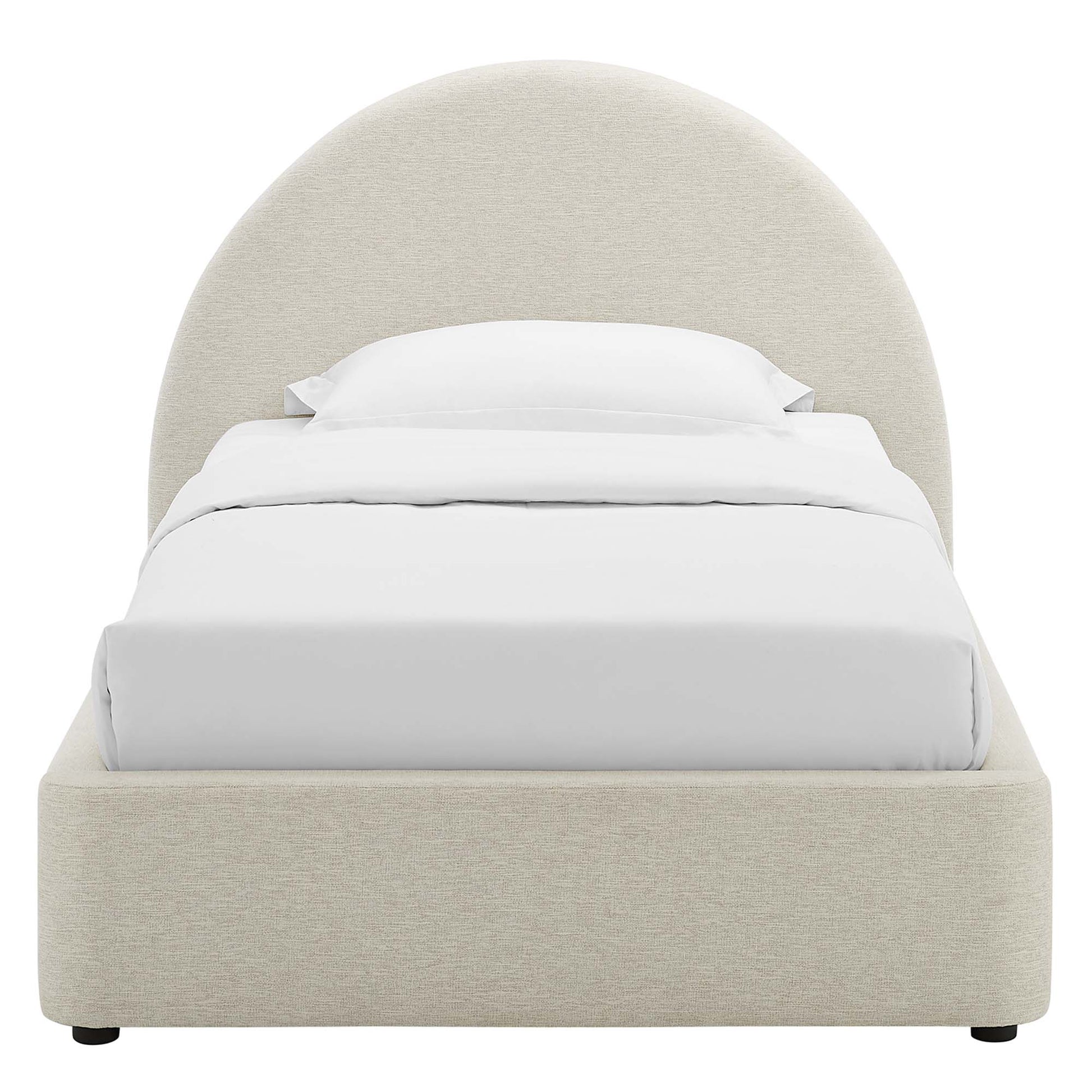 Resort Upholstered Fabric Arched Round Twin Platform Bed by Modway - Best Buy Furniture