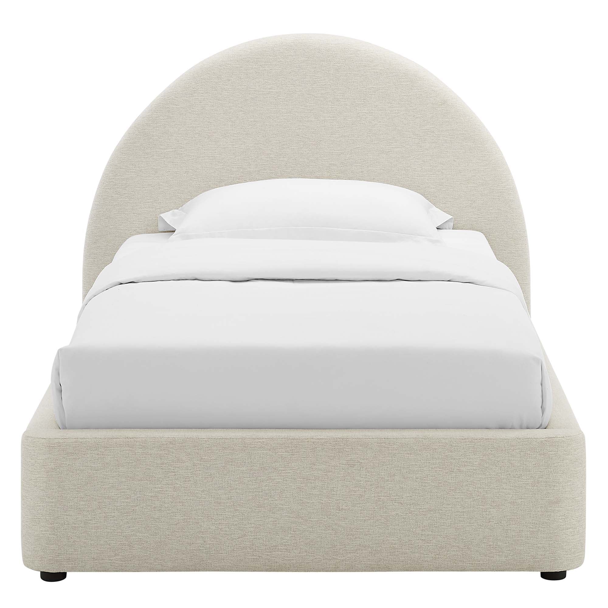 Resort Upholstered Fabric Arched Round Twin Platform Bed by Modway - Best Buy Furniture