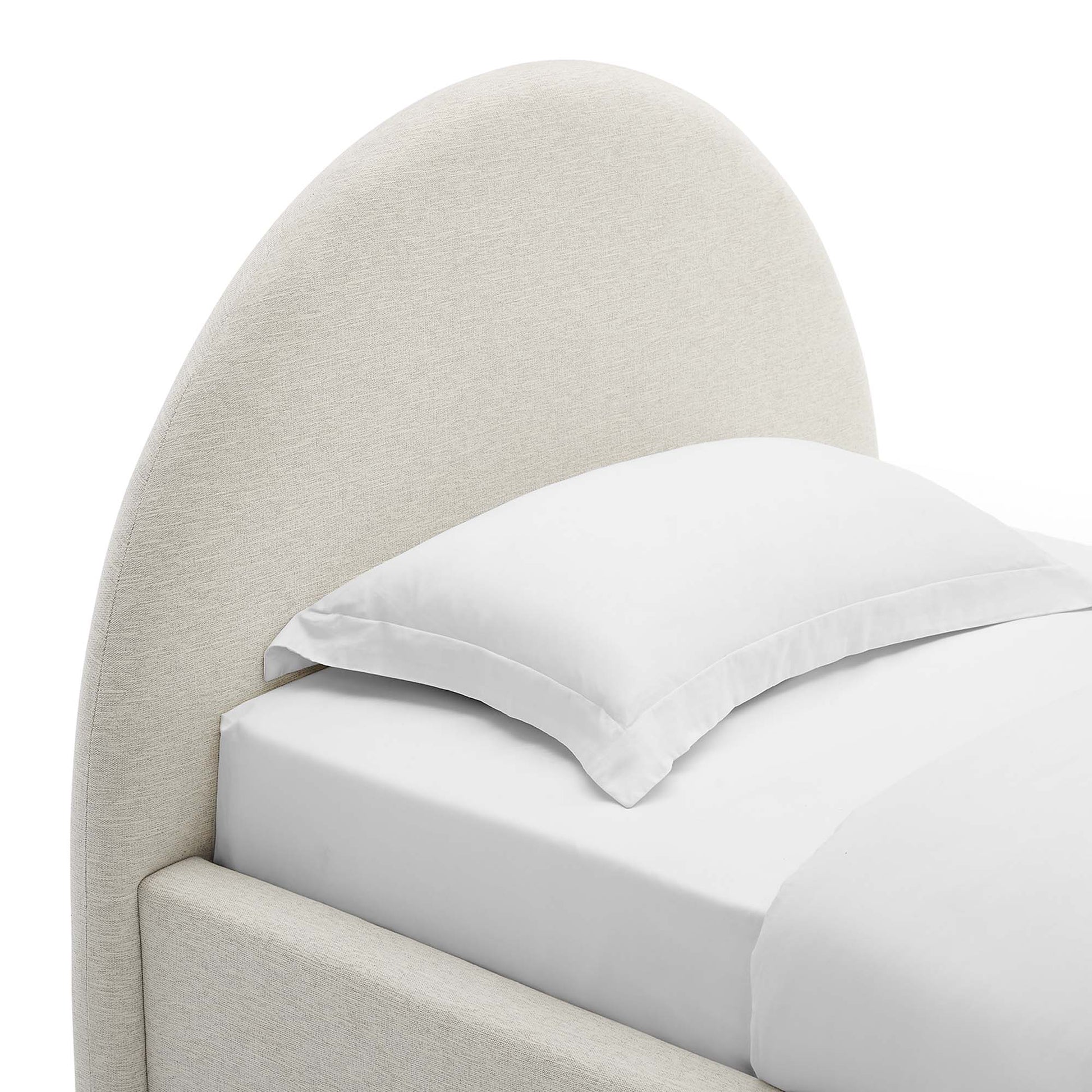 Resort Upholstered Fabric Arched Round Twin Platform Bed by Modway - Best Buy Furniture