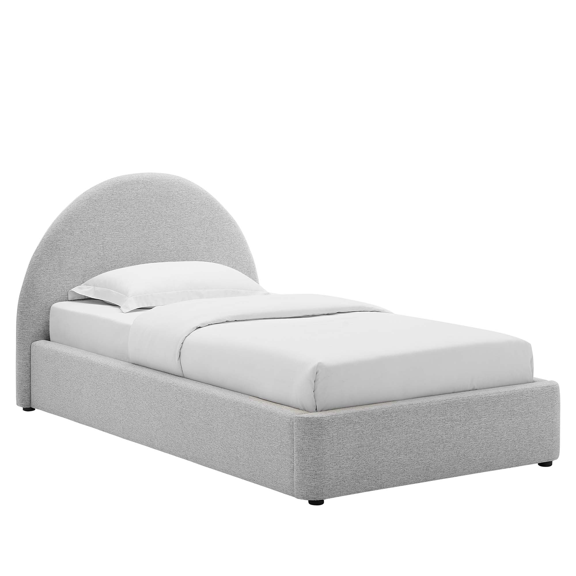 Resort Upholstered Fabric Arched Round Twin Platform Bed by Modway - Best Buy Furniture