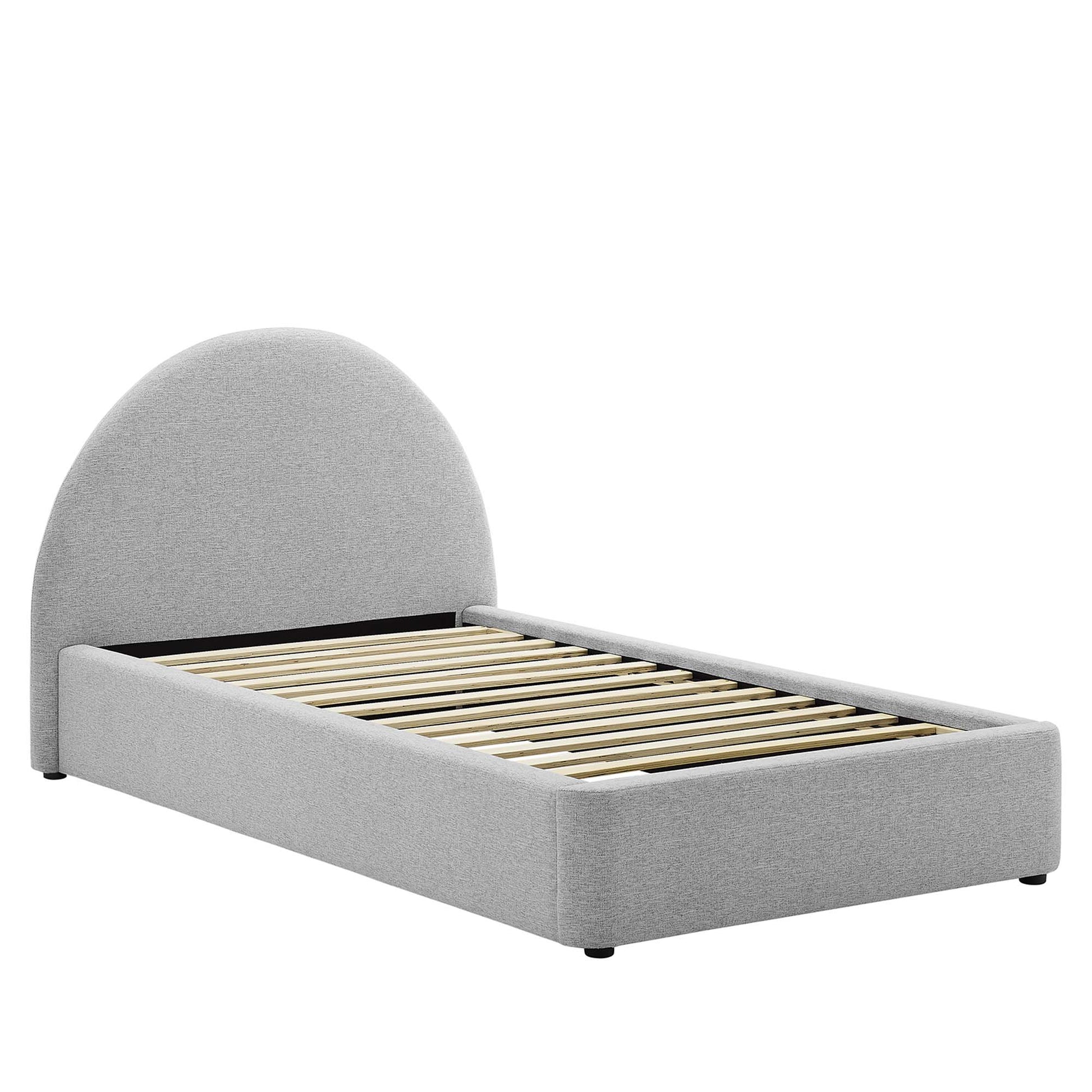 Resort Upholstered Fabric Arched Round Twin Platform Bed by Modway - Best Buy Furniture