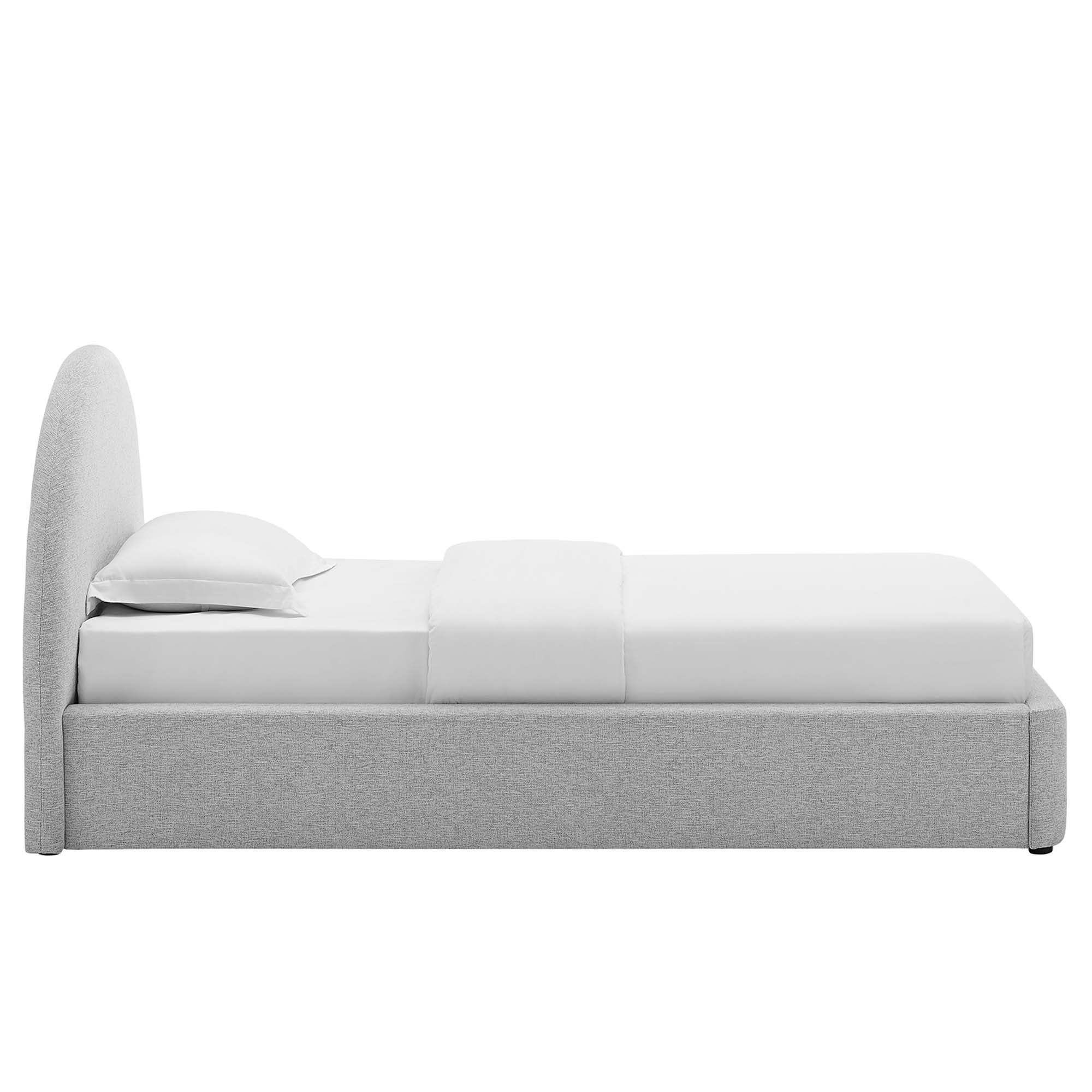 Resort Upholstered Fabric Arched Round Twin Platform Bed by Modway - Best Buy Furniture