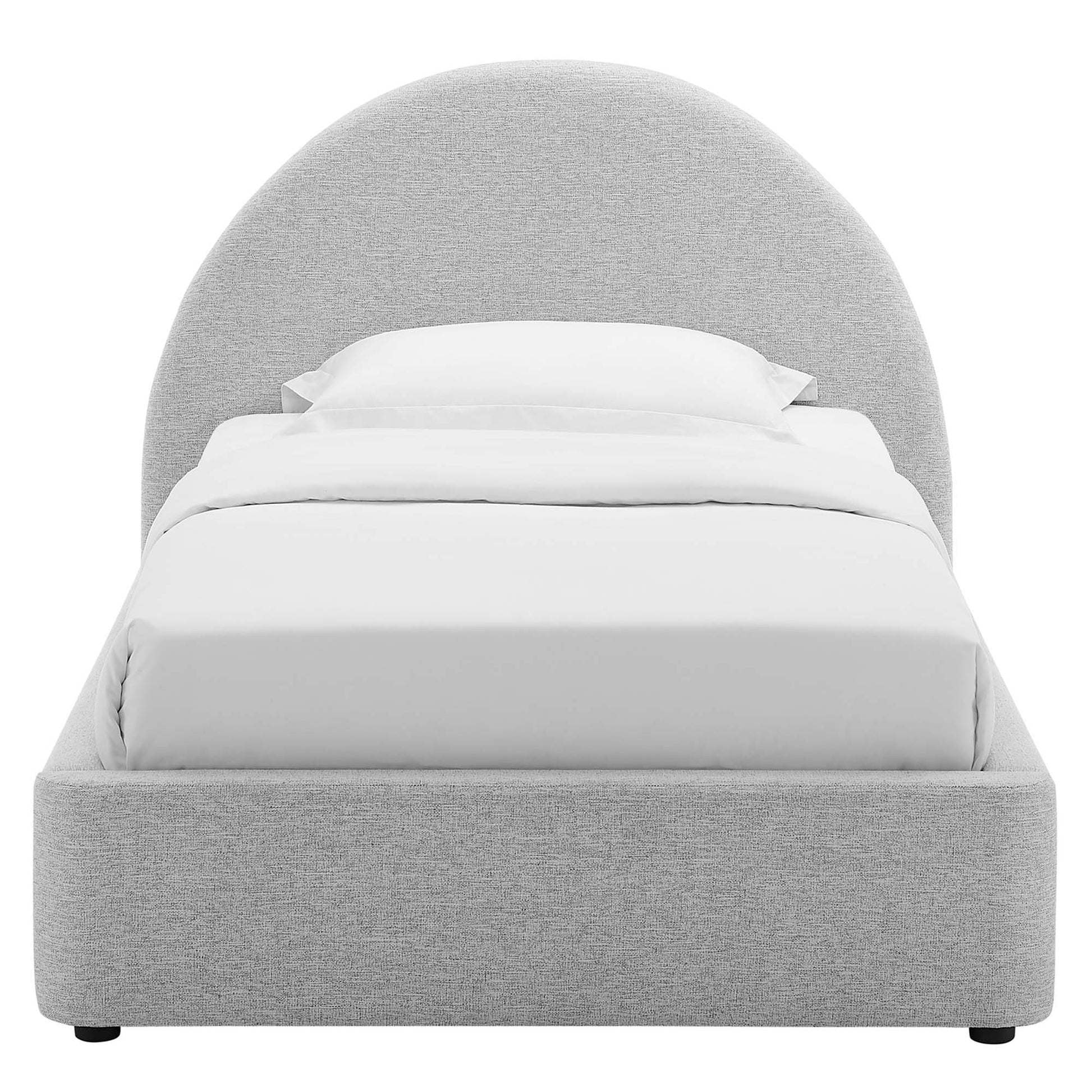 Resort Upholstered Fabric Arched Round Twin Platform Bed by Modway - Best Buy Furniture