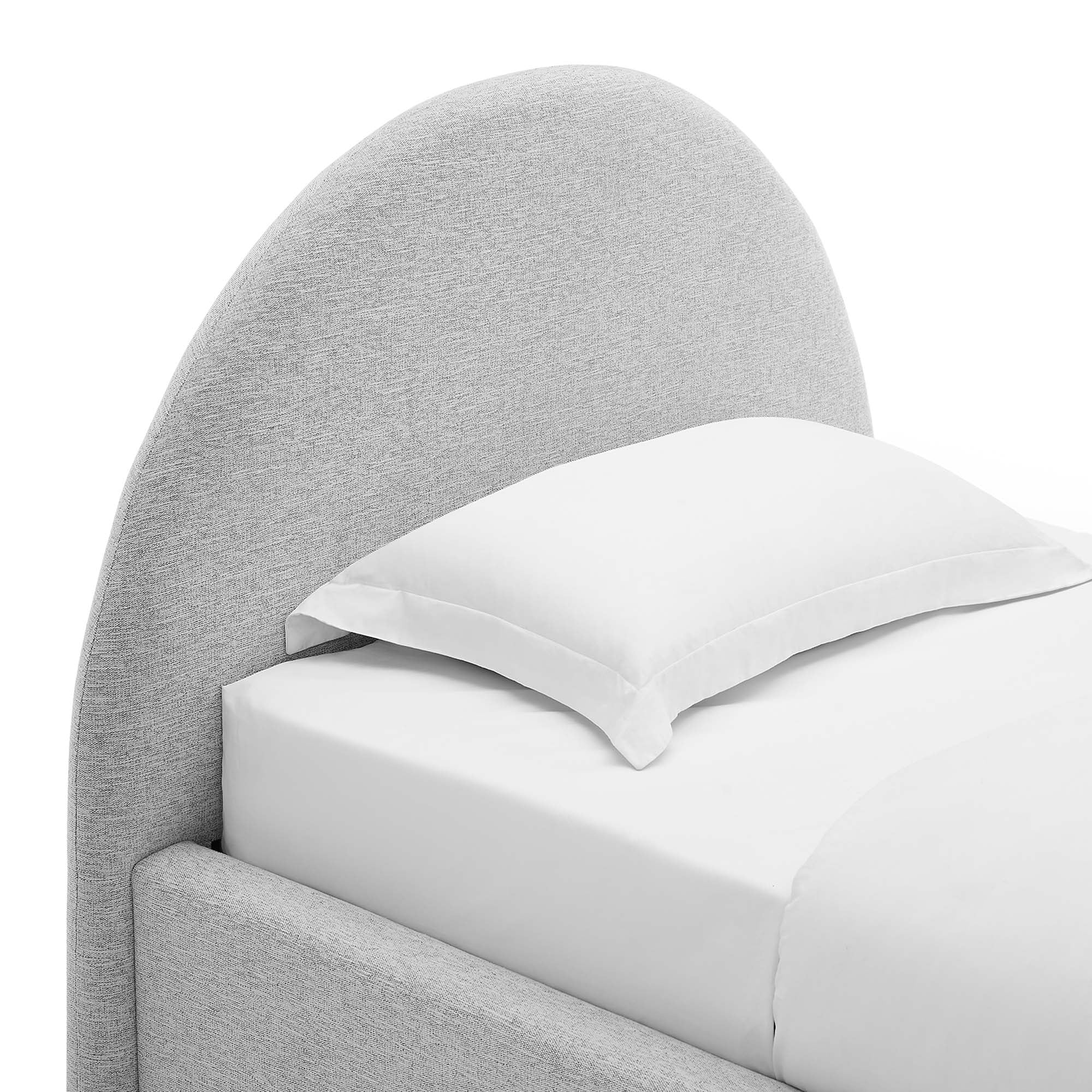 Resort Upholstered Fabric Arched Round Twin Platform Bed by Modway - Best Buy Furniture