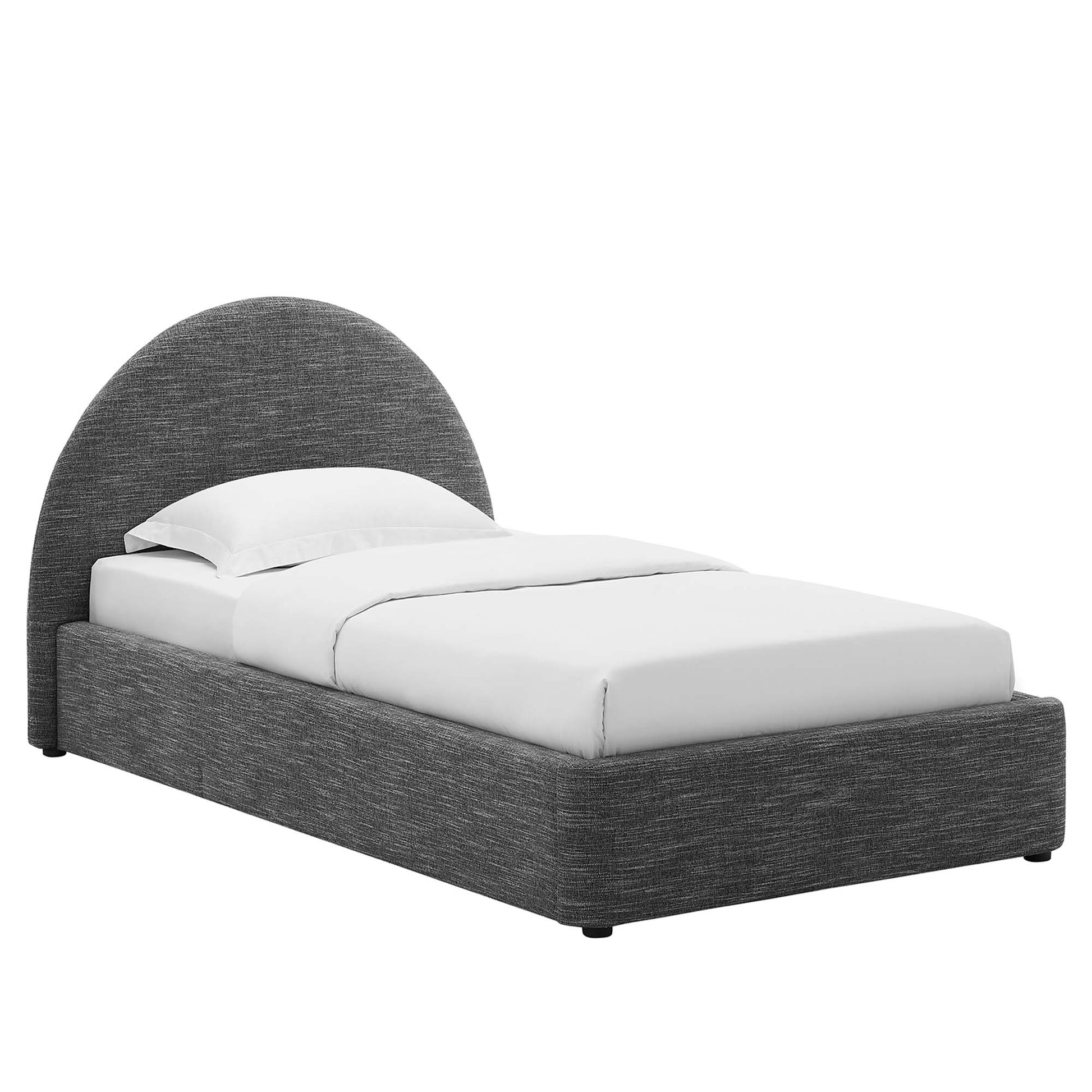 Resort Upholstered Fabric Arched Round Twin Platform Bed by Modway - Best Buy Furniture
