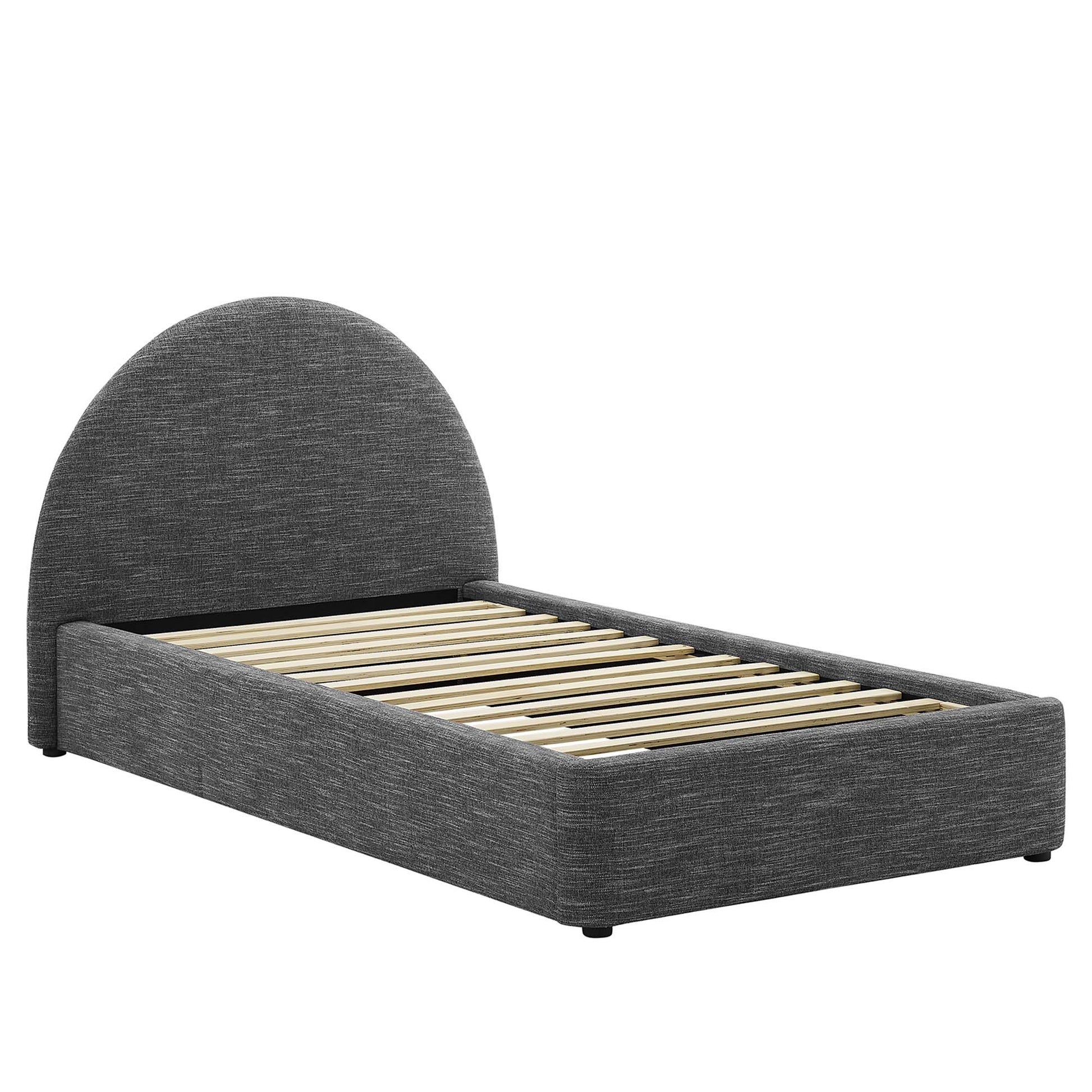 Resort Upholstered Fabric Arched Round Twin Platform Bed by Modway - Best Buy Furniture