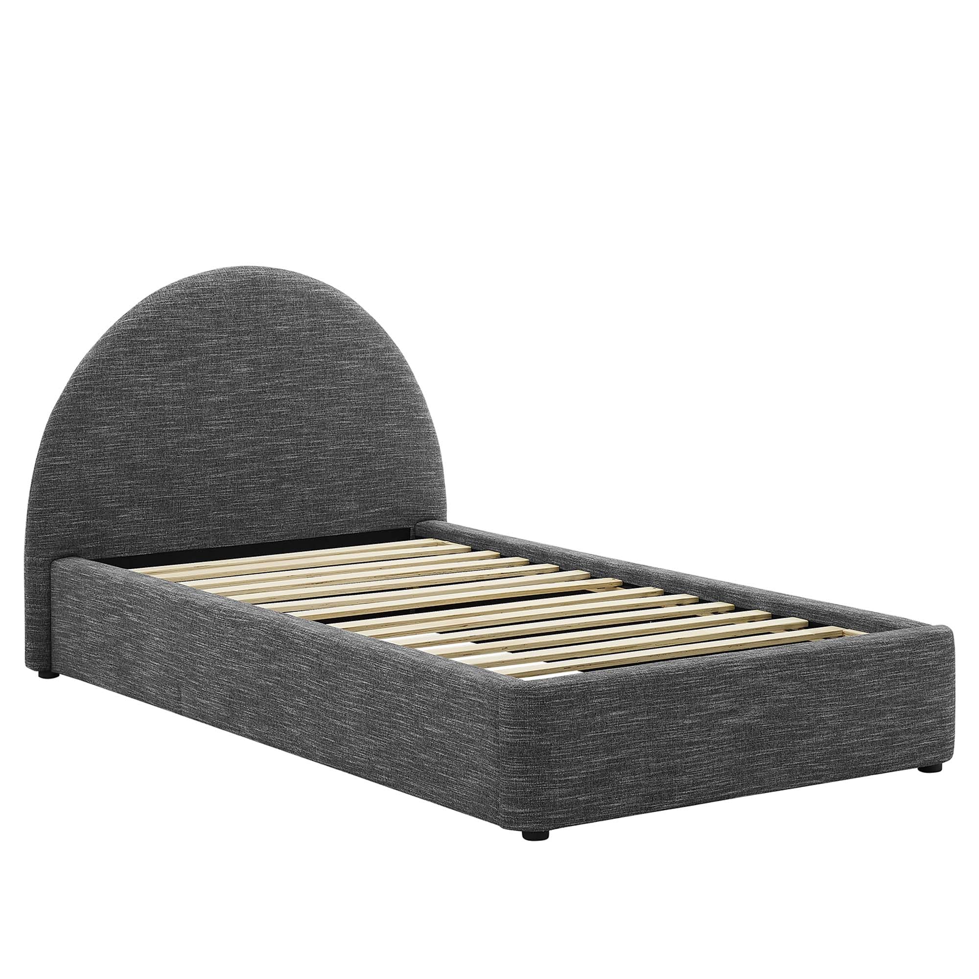 Resort Upholstered Fabric Arched Round Twin Platform Bed by Modway - Best Buy Furniture