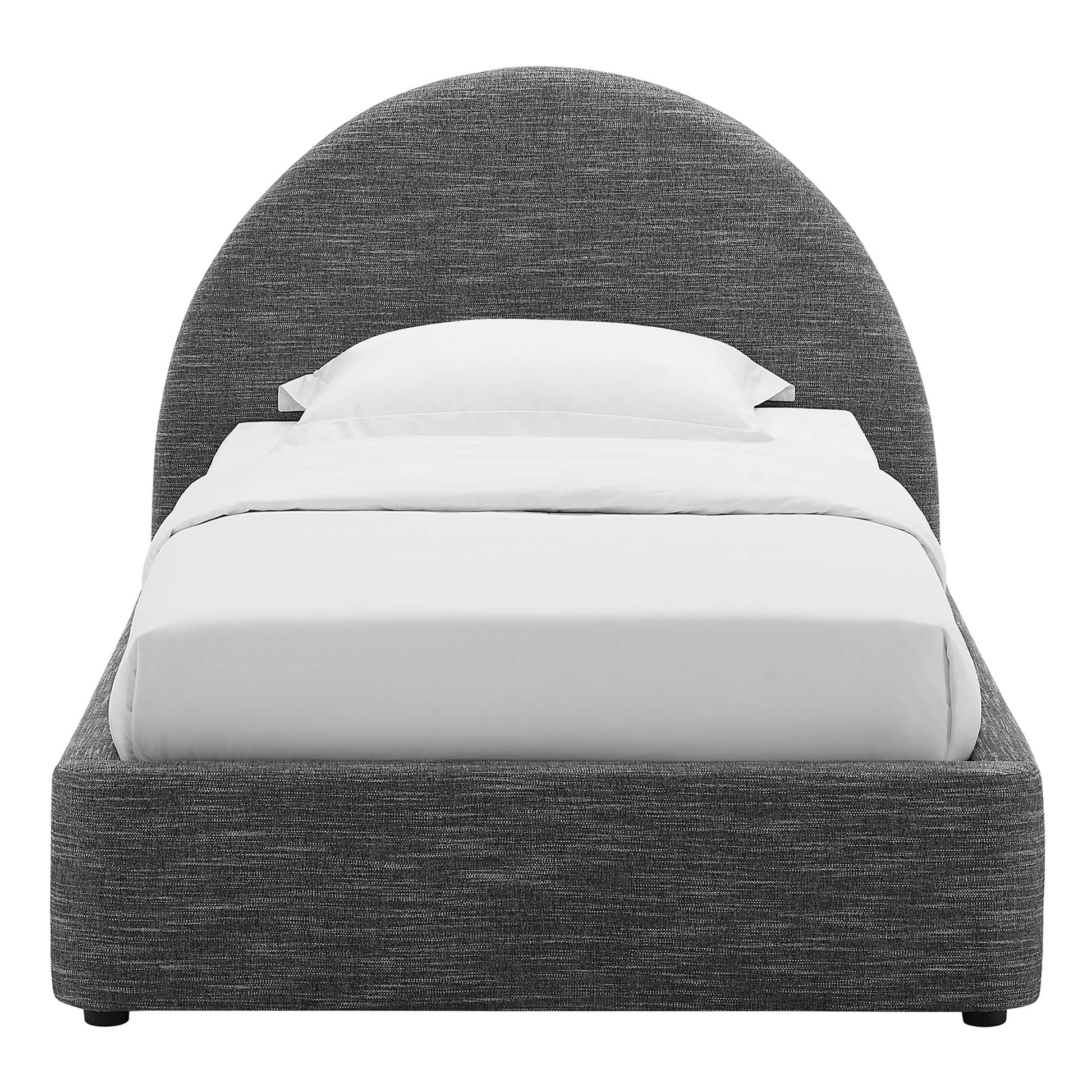 Resort Upholstered Fabric Arched Round Twin Platform Bed by Modway - Best Buy Furniture