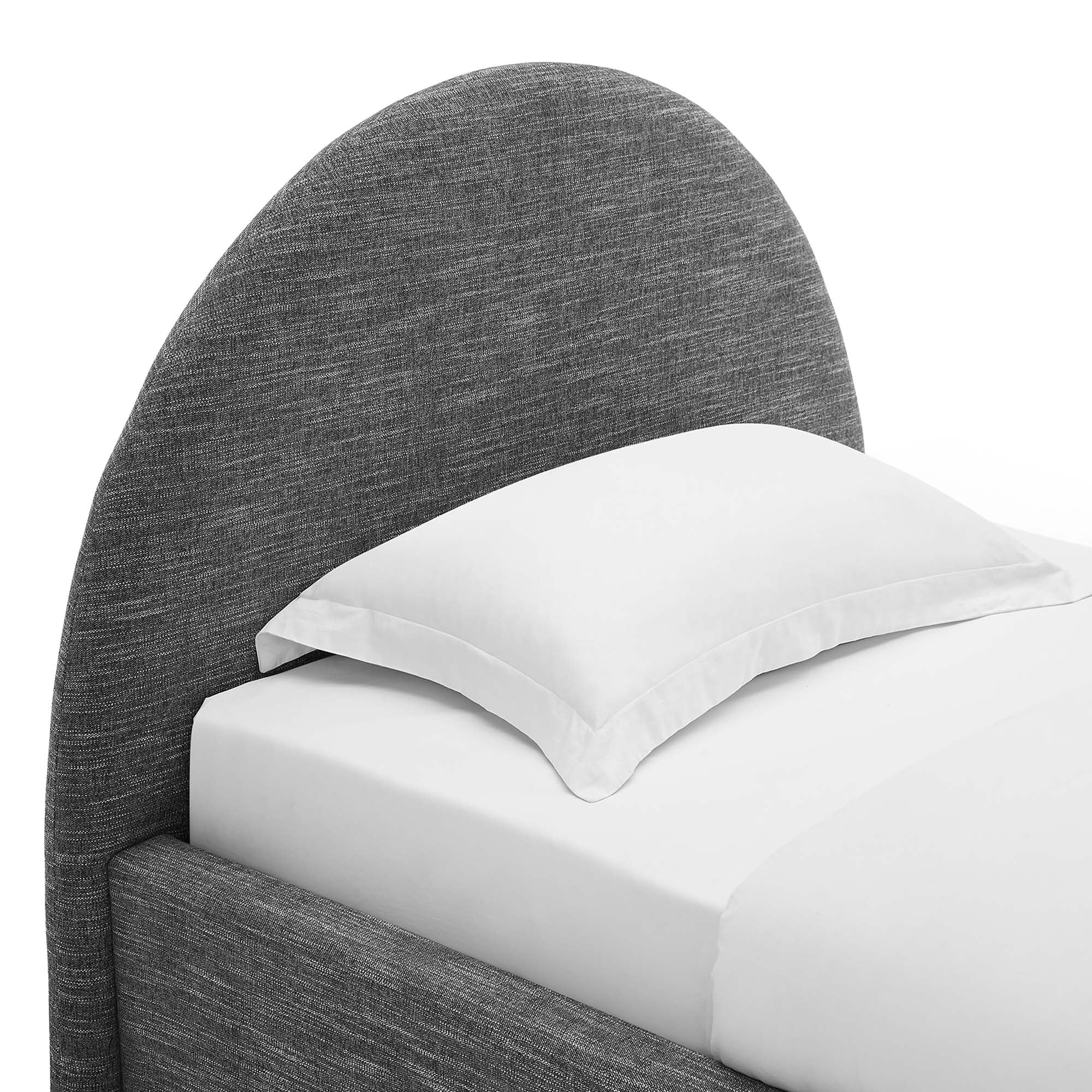 Resort Upholstered Fabric Arched Round Twin Platform Bed by Modway - Best Buy Furniture