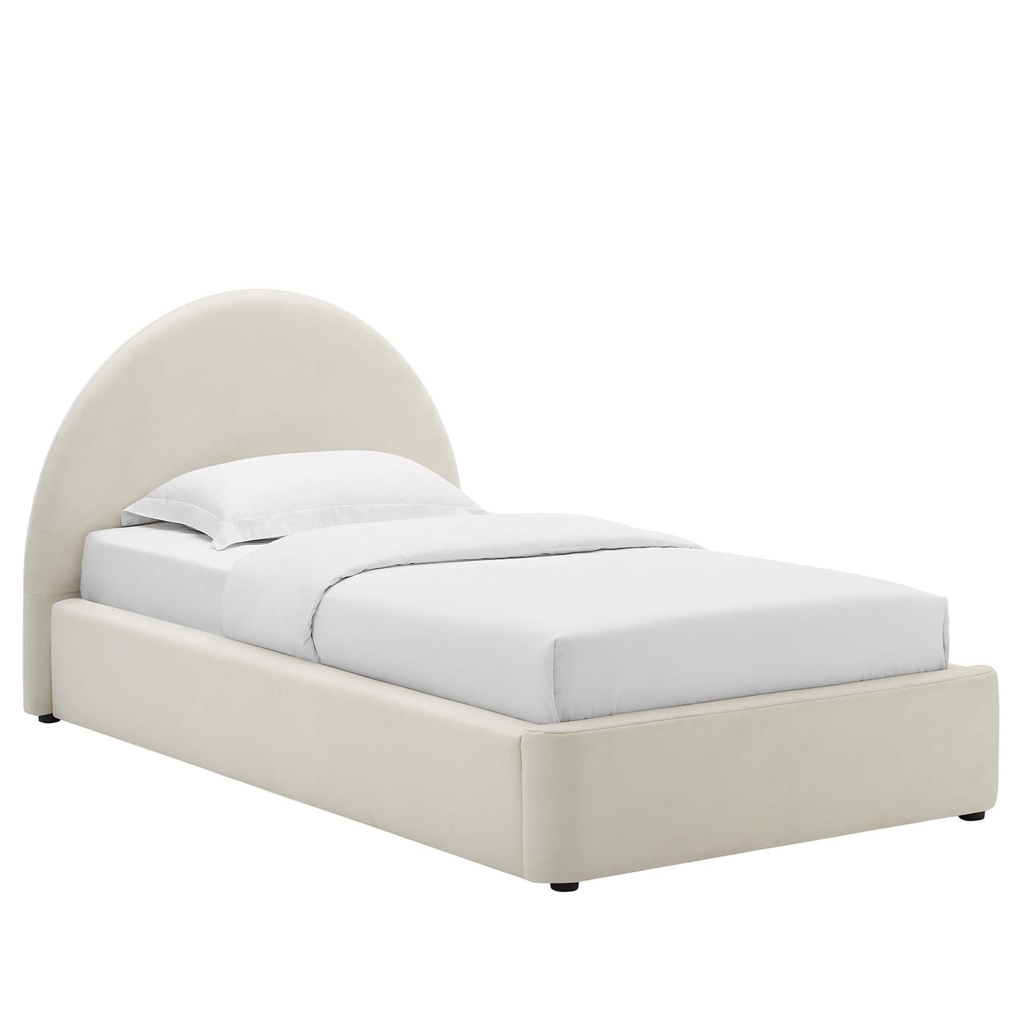 Resort Performance Velvet Arched Round Twin Platform Bed by Modway - Best Buy Furniture