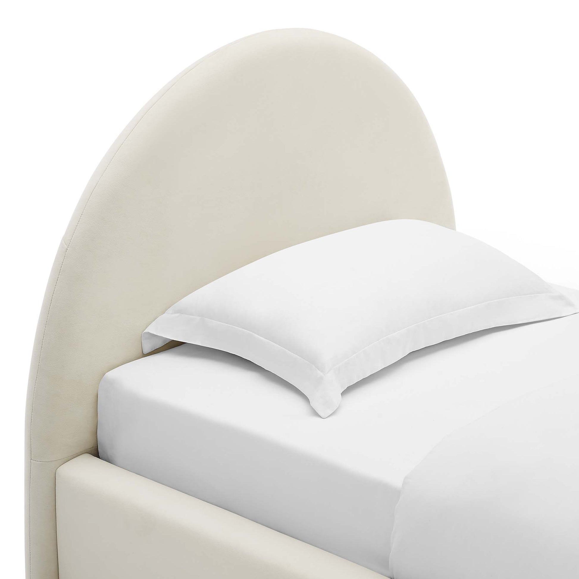 Resort Performance Velvet Arched Round Twin Platform Bed by Modway - Best Buy Furniture