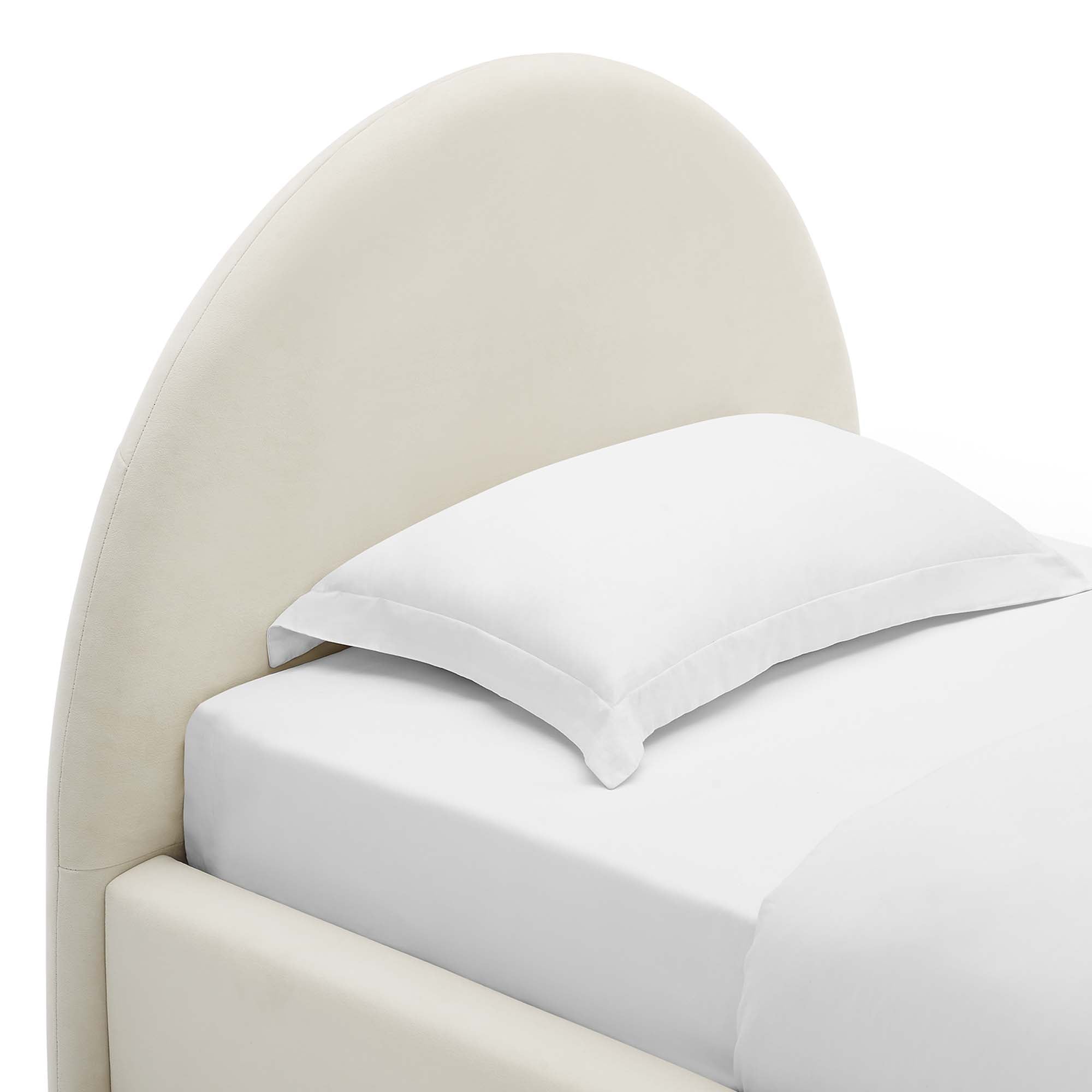 Resort Performance Velvet Arched Round Twin Platform Bed by Modway - Best Buy Furniture