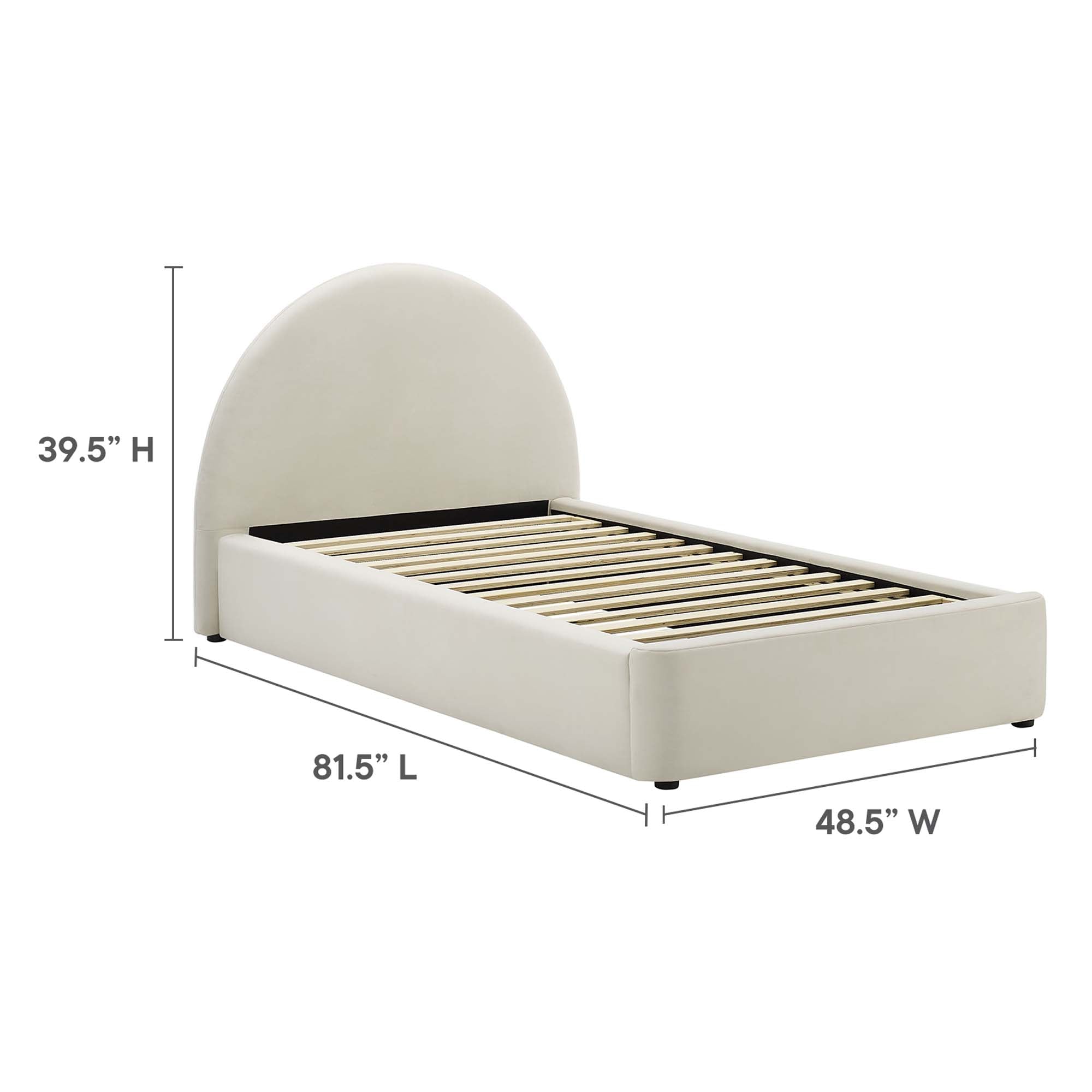 Resort Performance Velvet Arched Round Twin Platform Bed by Modway - Best Buy Furniture