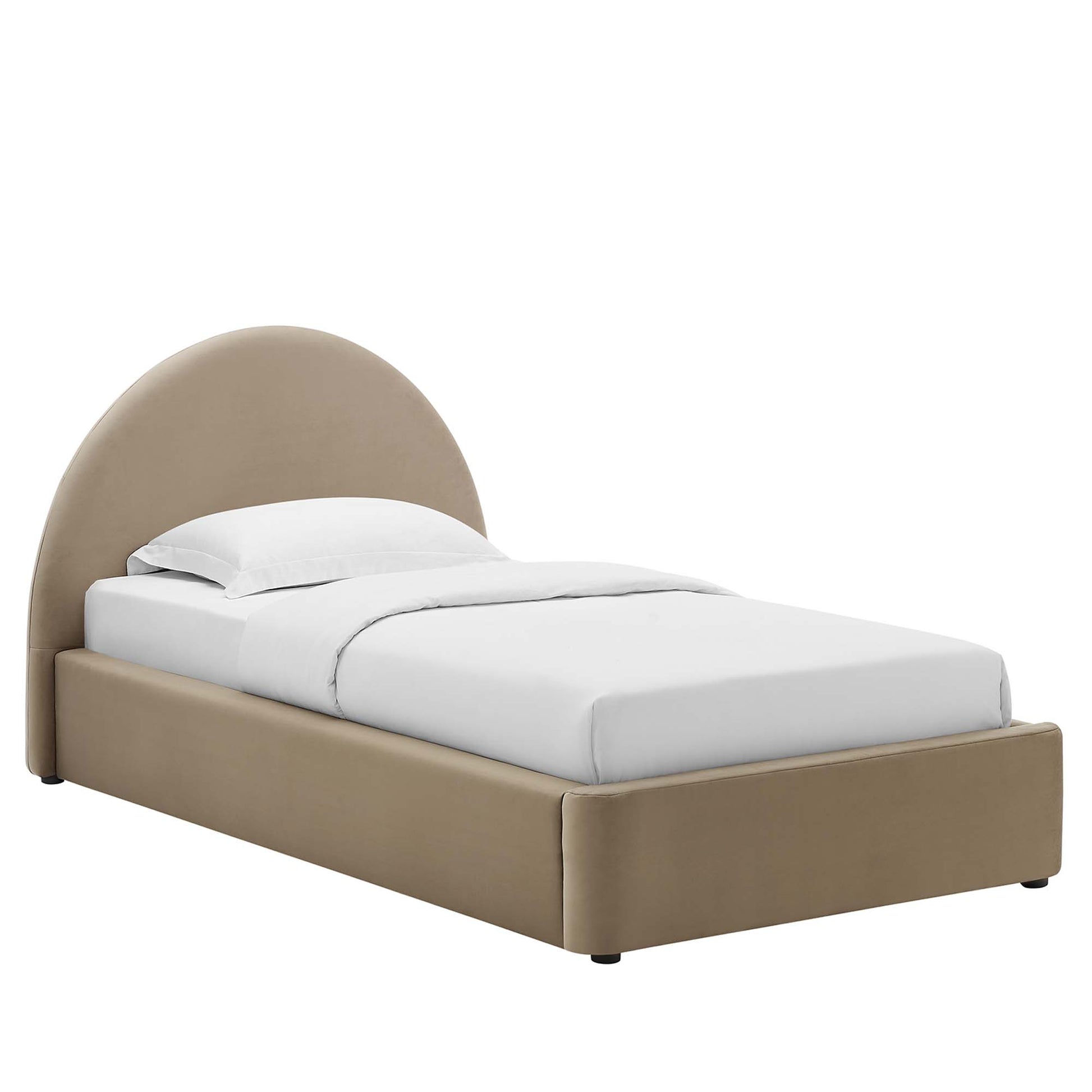 Resort Performance Velvet Arched Round Twin Platform Bed by Modway - Best Buy Furniture