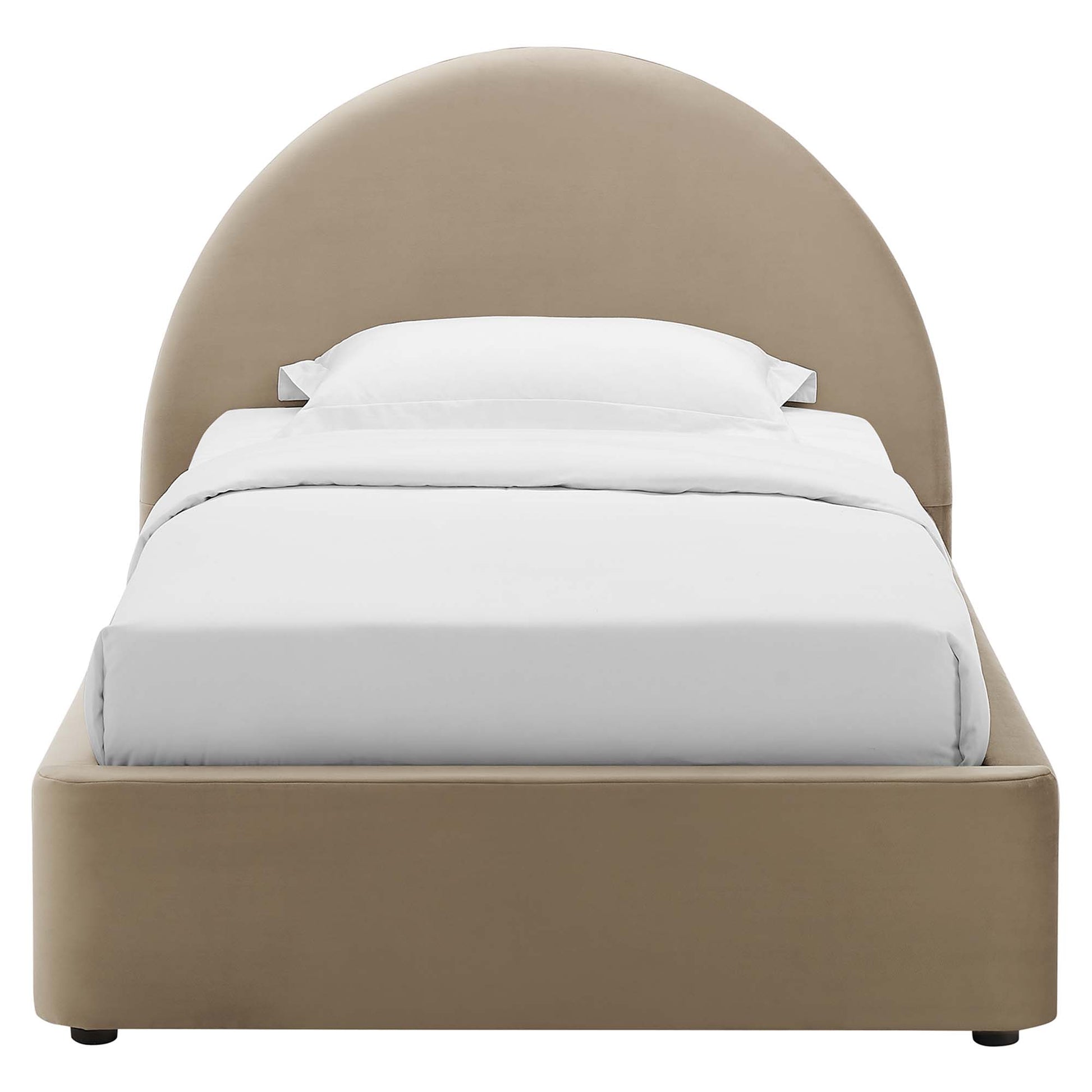 Resort Performance Velvet Arched Round Twin Platform Bed by Modway - Best Buy Furniture