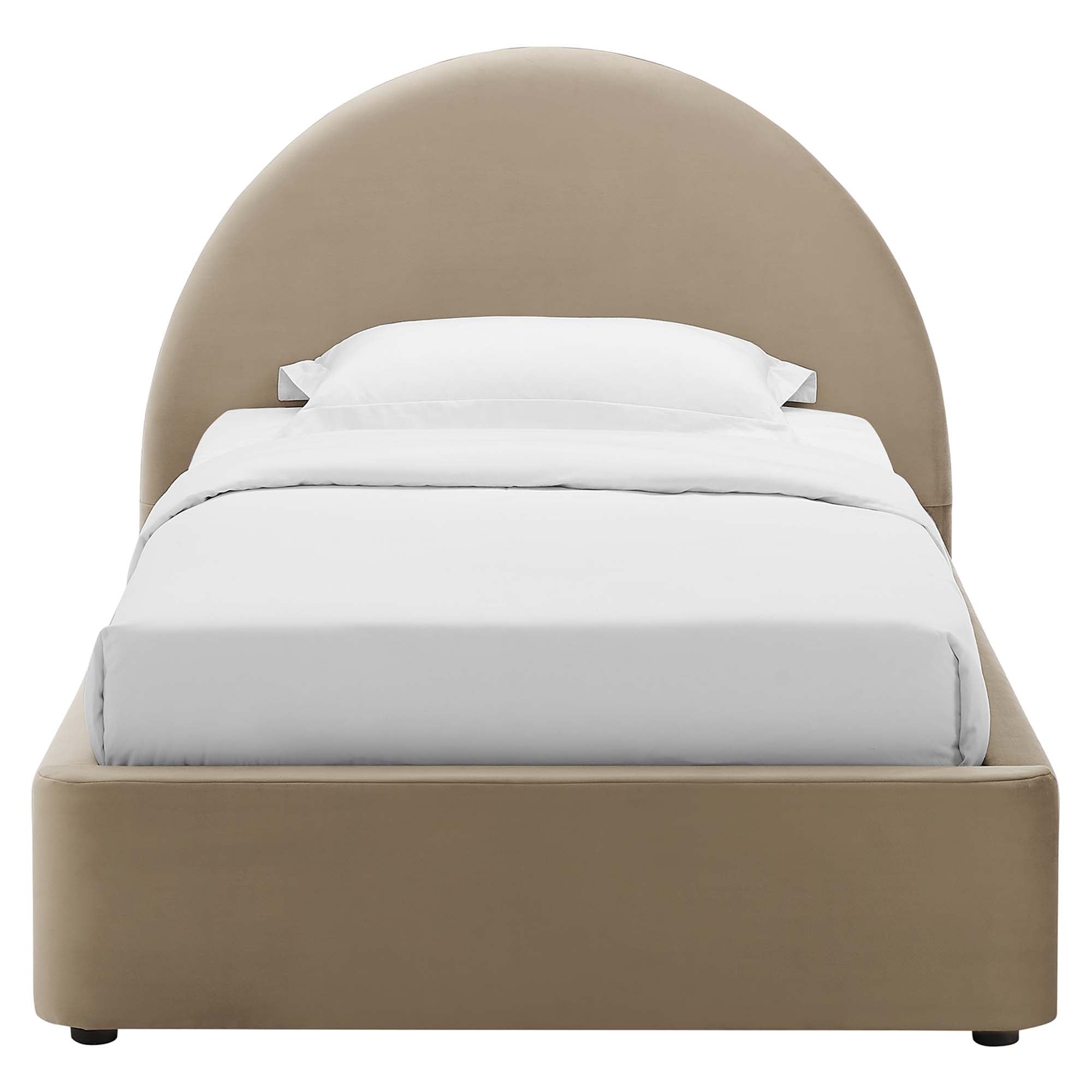 Resort Performance Velvet Arched Round Twin Platform Bed by Modway - Best Buy Furniture