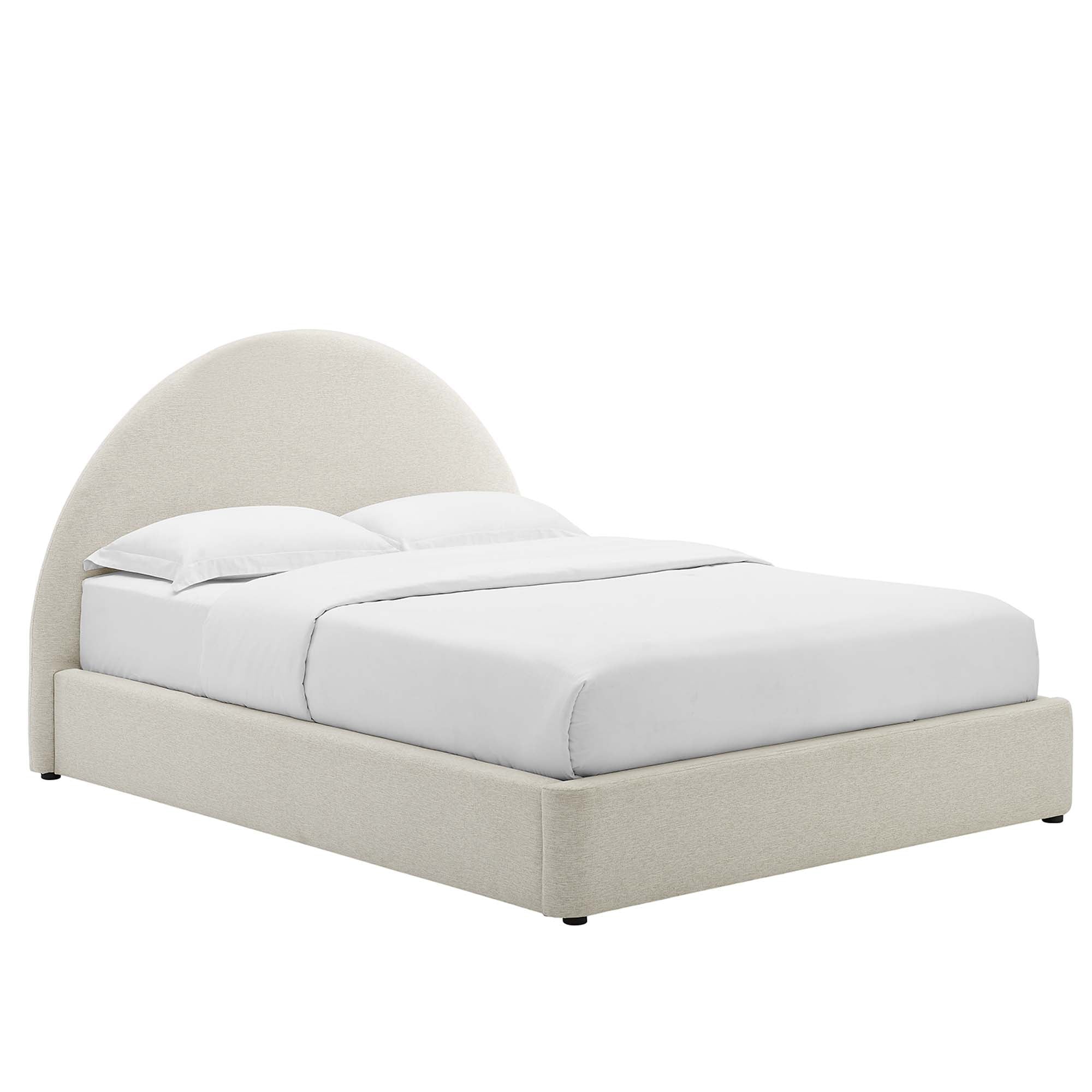 Resort Upholstered Fabric Arched Round Full Platform Bed by Modway - Best Buy Furniture