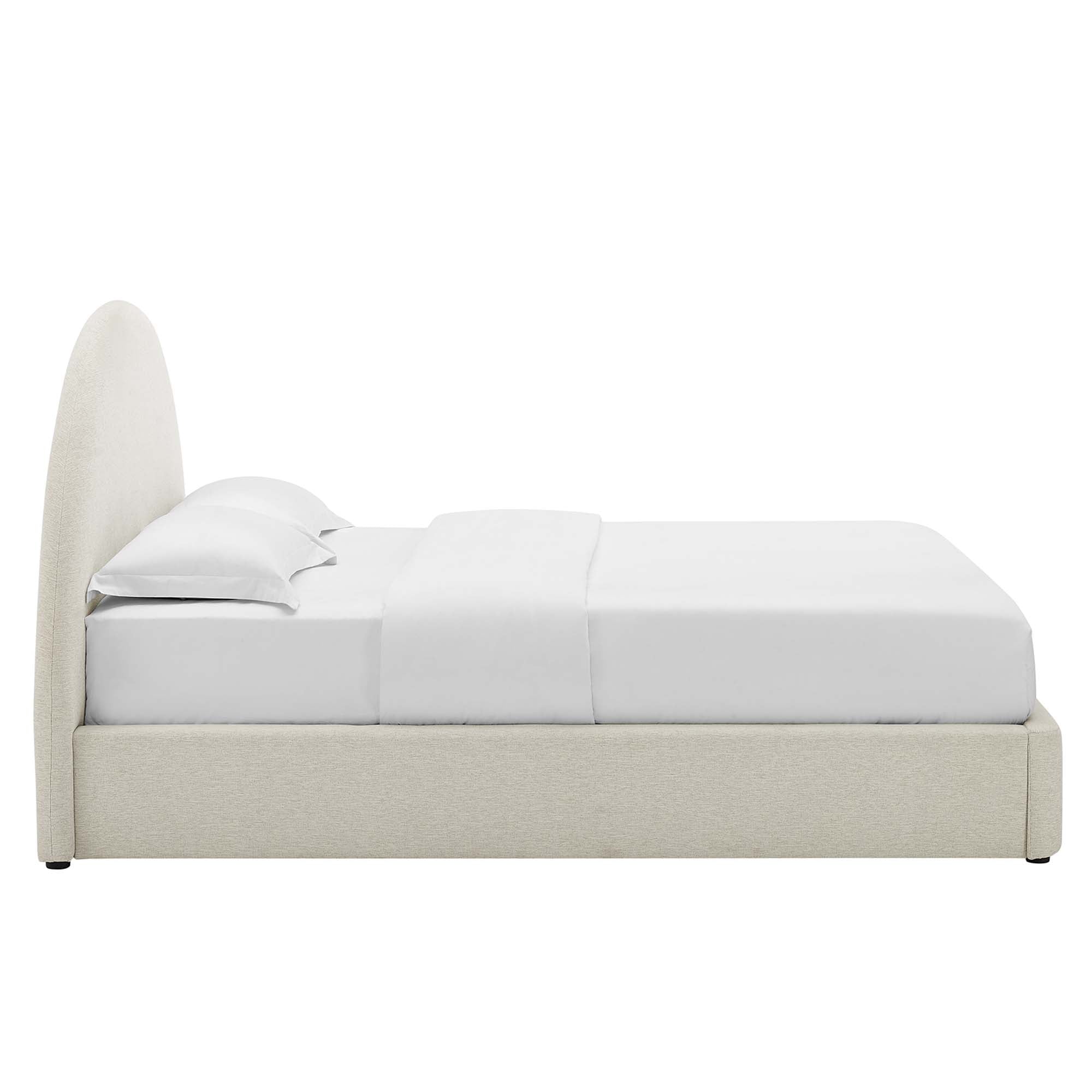 Resort Upholstered Fabric Arched Round Full Platform Bed by Modway - Best Buy Furniture