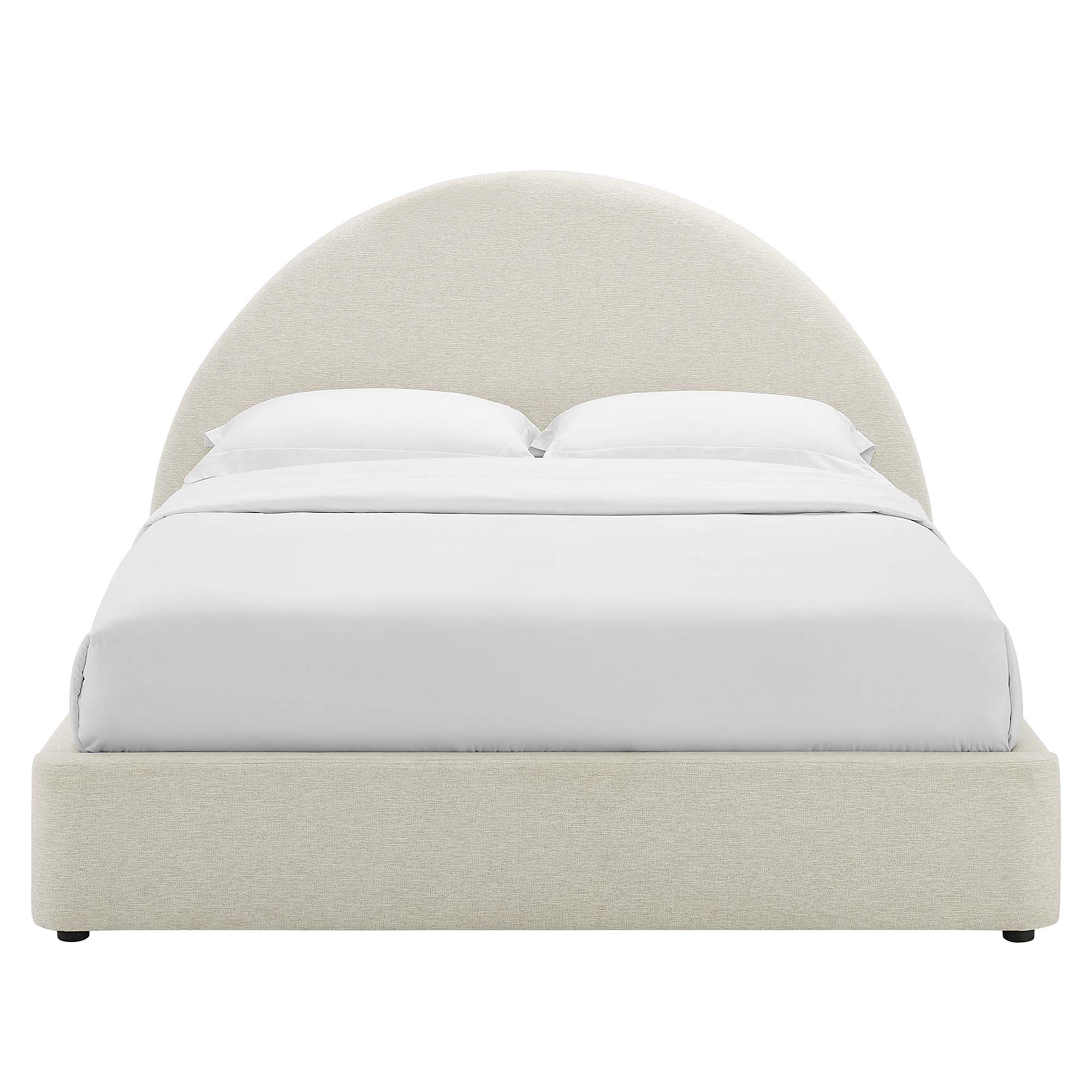 Resort Upholstered Fabric Arched Round Full Platform Bed by Modway - Best Buy Furniture
