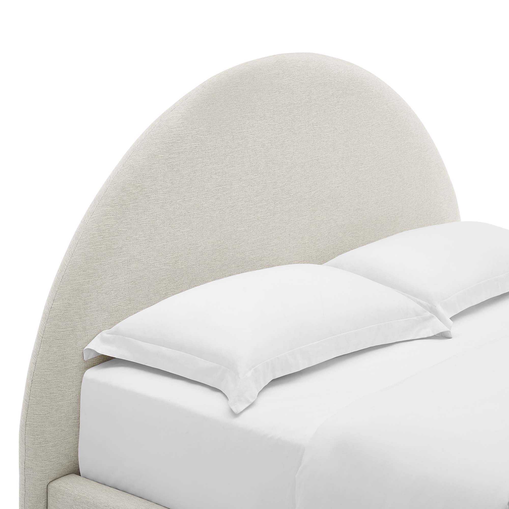 Resort Upholstered Fabric Arched Round Full Platform Bed by Modway - Best Buy Furniture