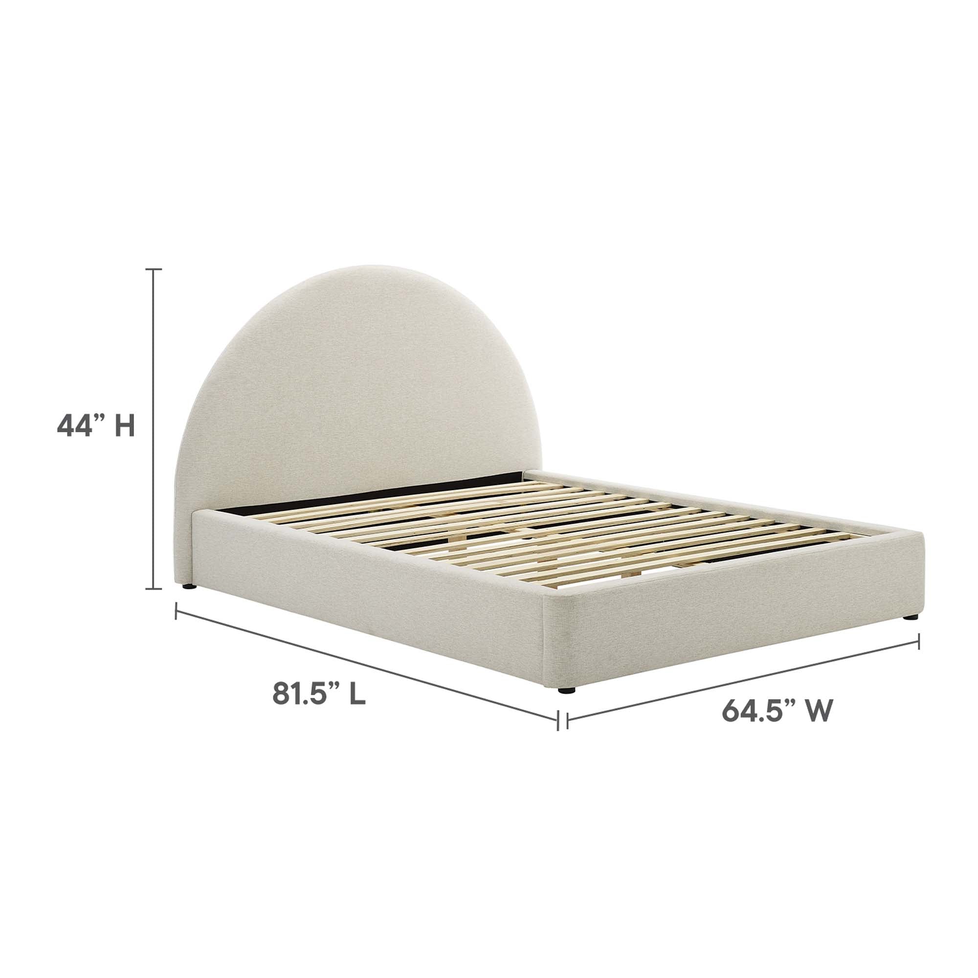 Resort Upholstered Fabric Arched Round Full Platform Bed by Modway - Best Buy Furniture