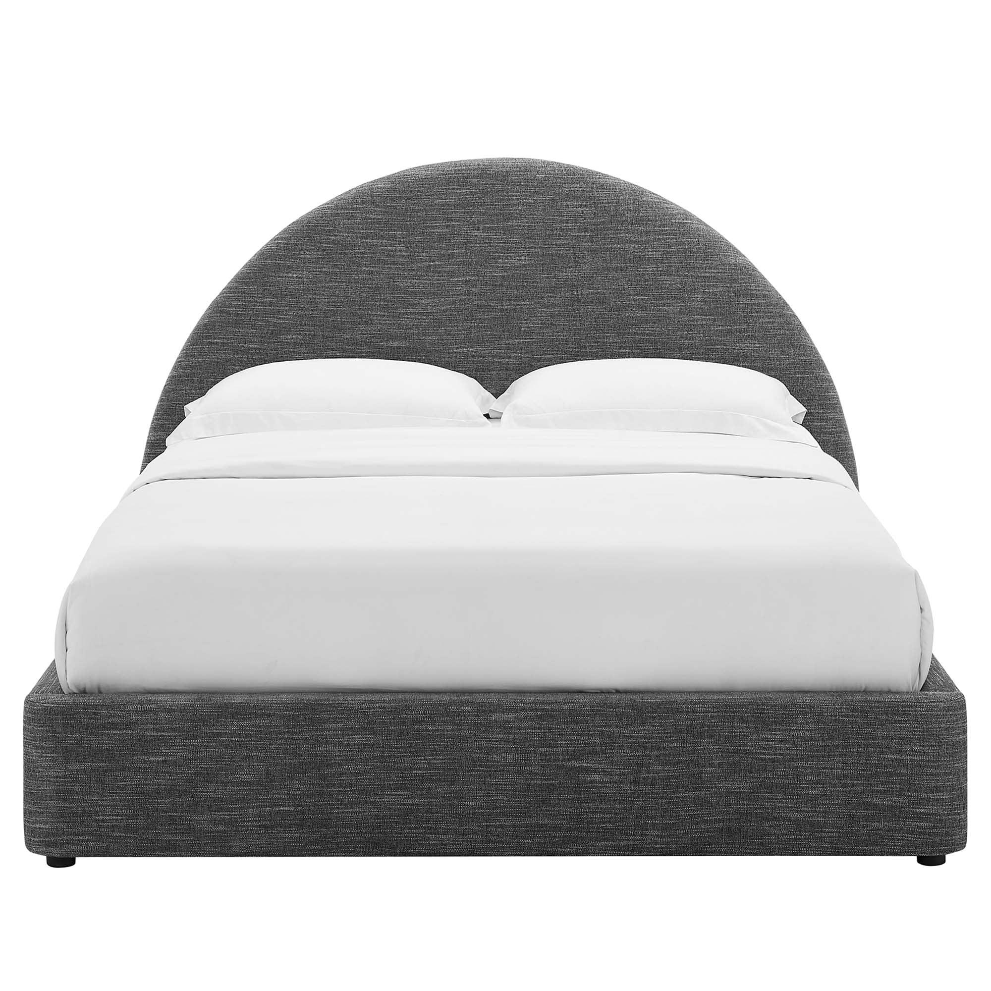 Resort Upholstered Fabric Arched Round Full Platform Bed by Modway - Best Buy Furniture