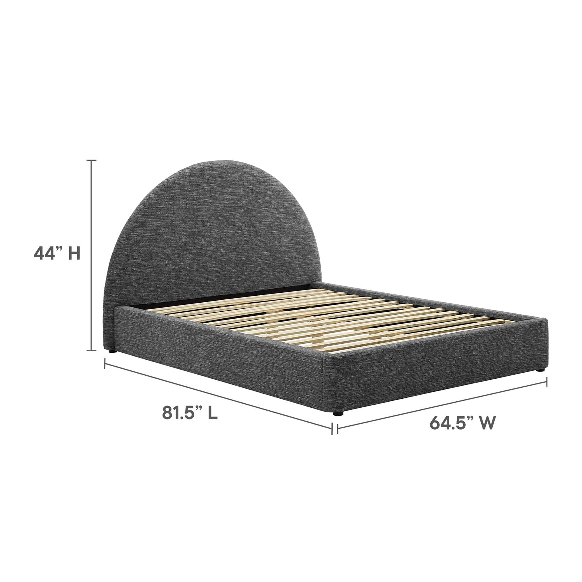 Resort Upholstered Fabric Arched Round Full Platform Bed by Modway - Best Buy Furniture