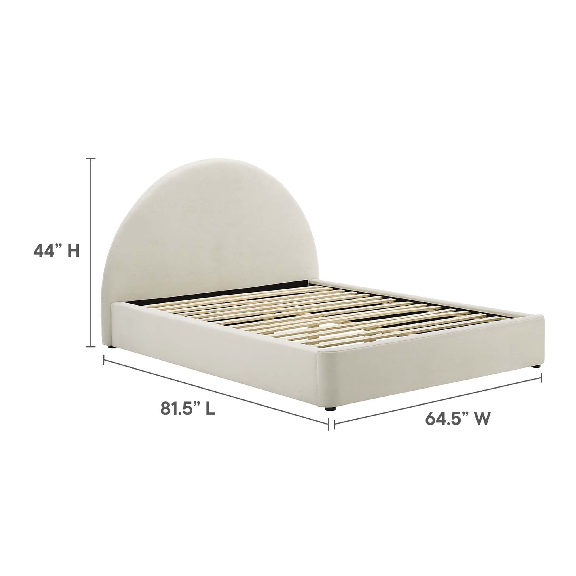 Resort Performance Velvet Arched Round Full Platform Bed by Modway - Best Buy Furniture